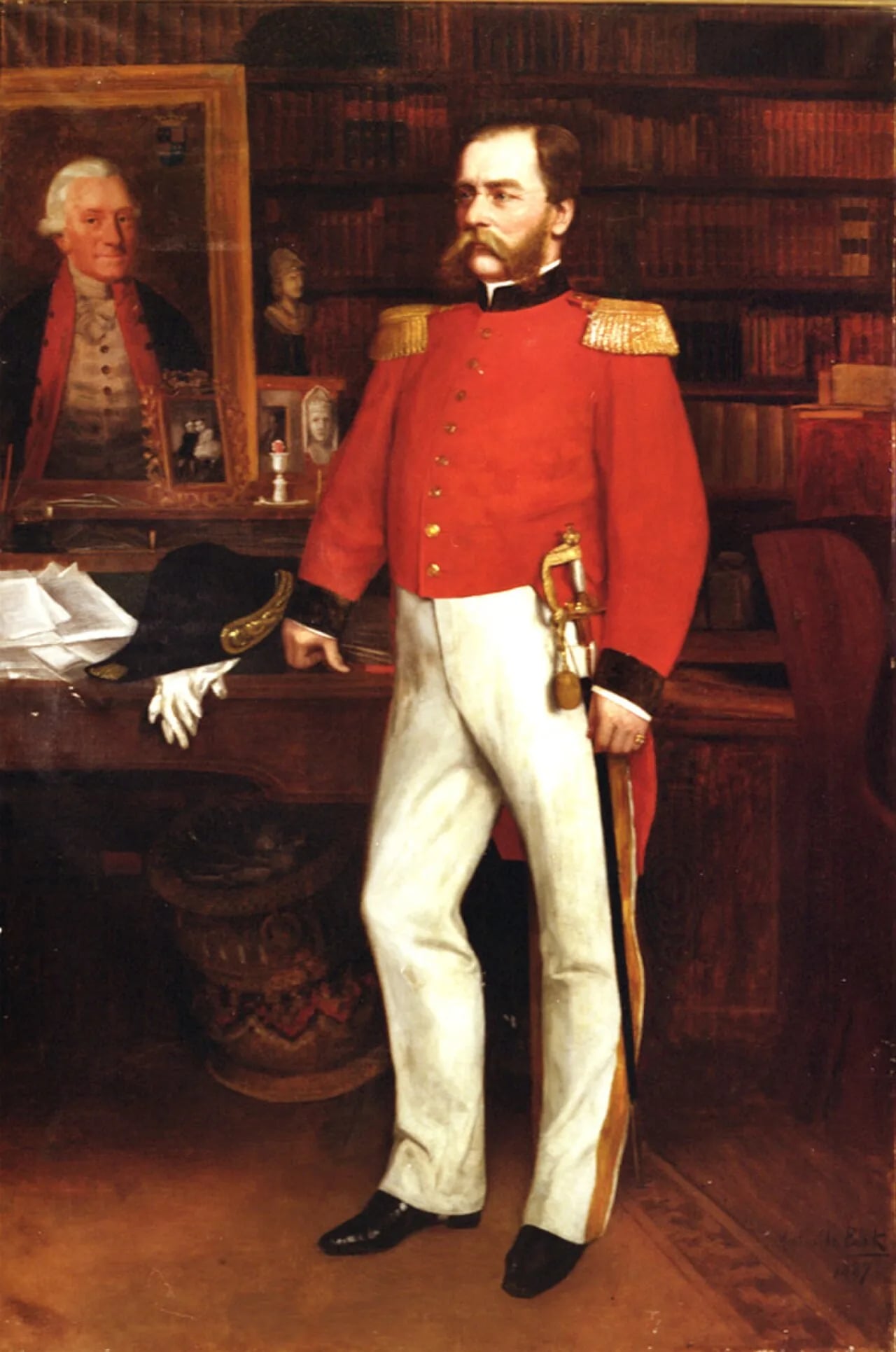 Porträt von Oskar Ferdinand von Walcke-Schuldt (1828–1908) – Gedenkseite