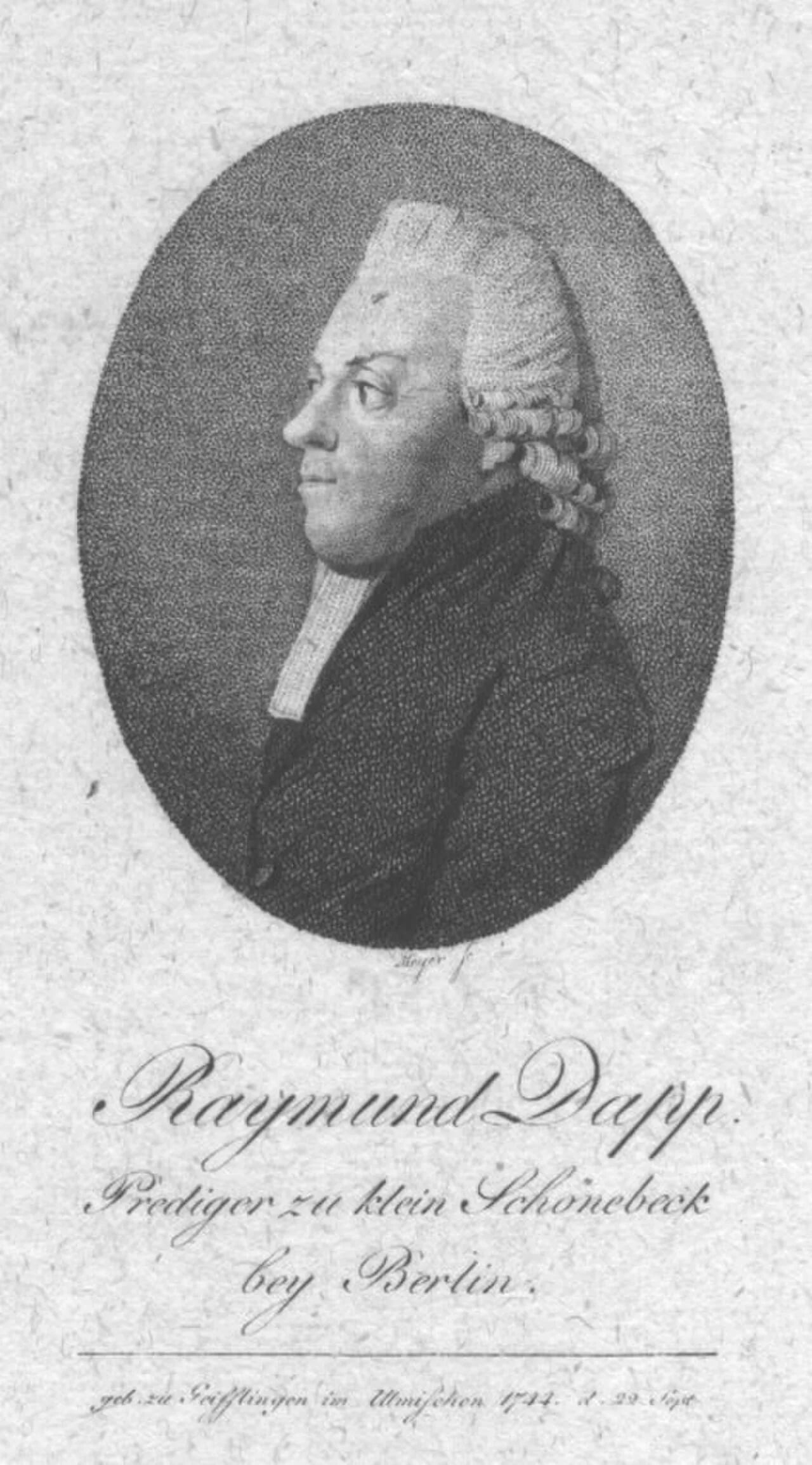 Porträt von Raymund Dapp (1744–1819) – Gedenkseite