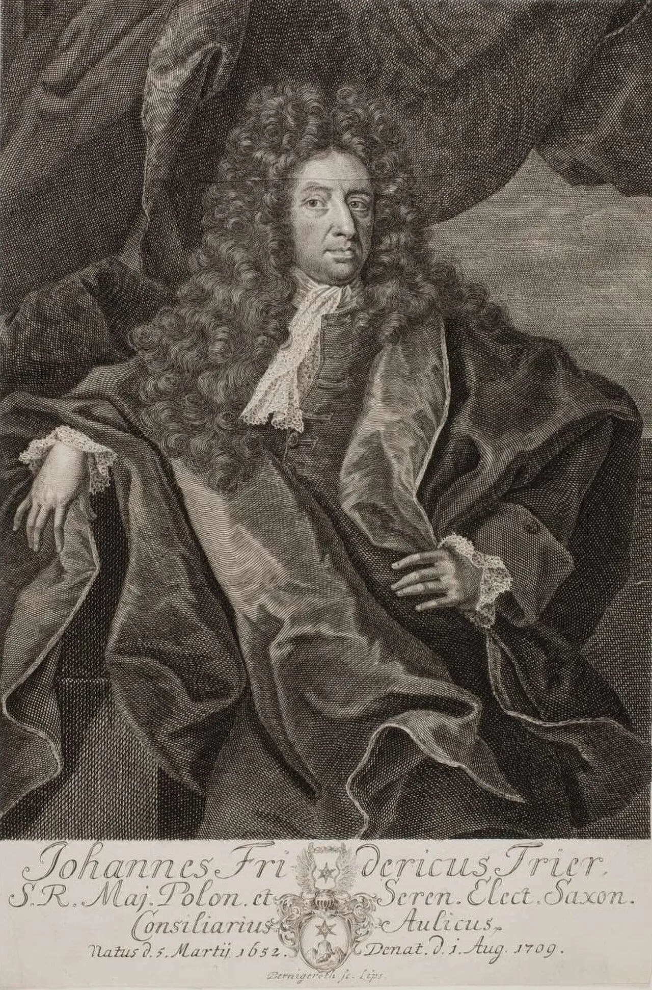 Porträt von Johann Friedrich Trier (1652–1709) – Gedenkseite