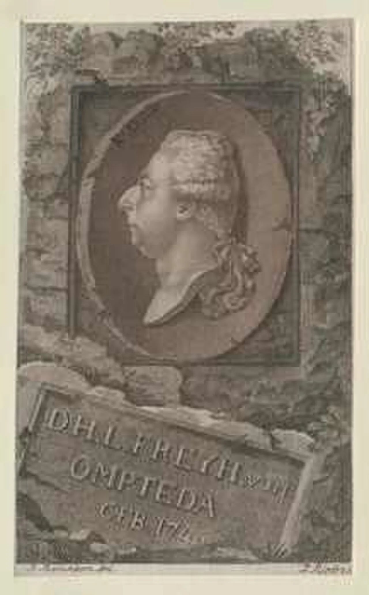 Porträt von Dietrich Heinrich Ludwig von Ompteda (1746–1803) – Gedenkseite