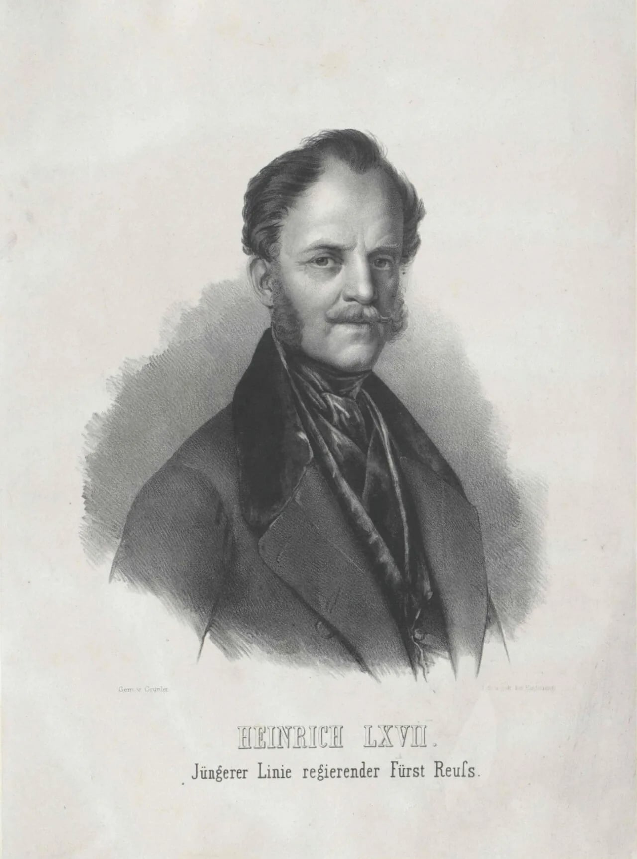 Porträt von Heinrich LXVII. (1789–1867) – Gedenkseite