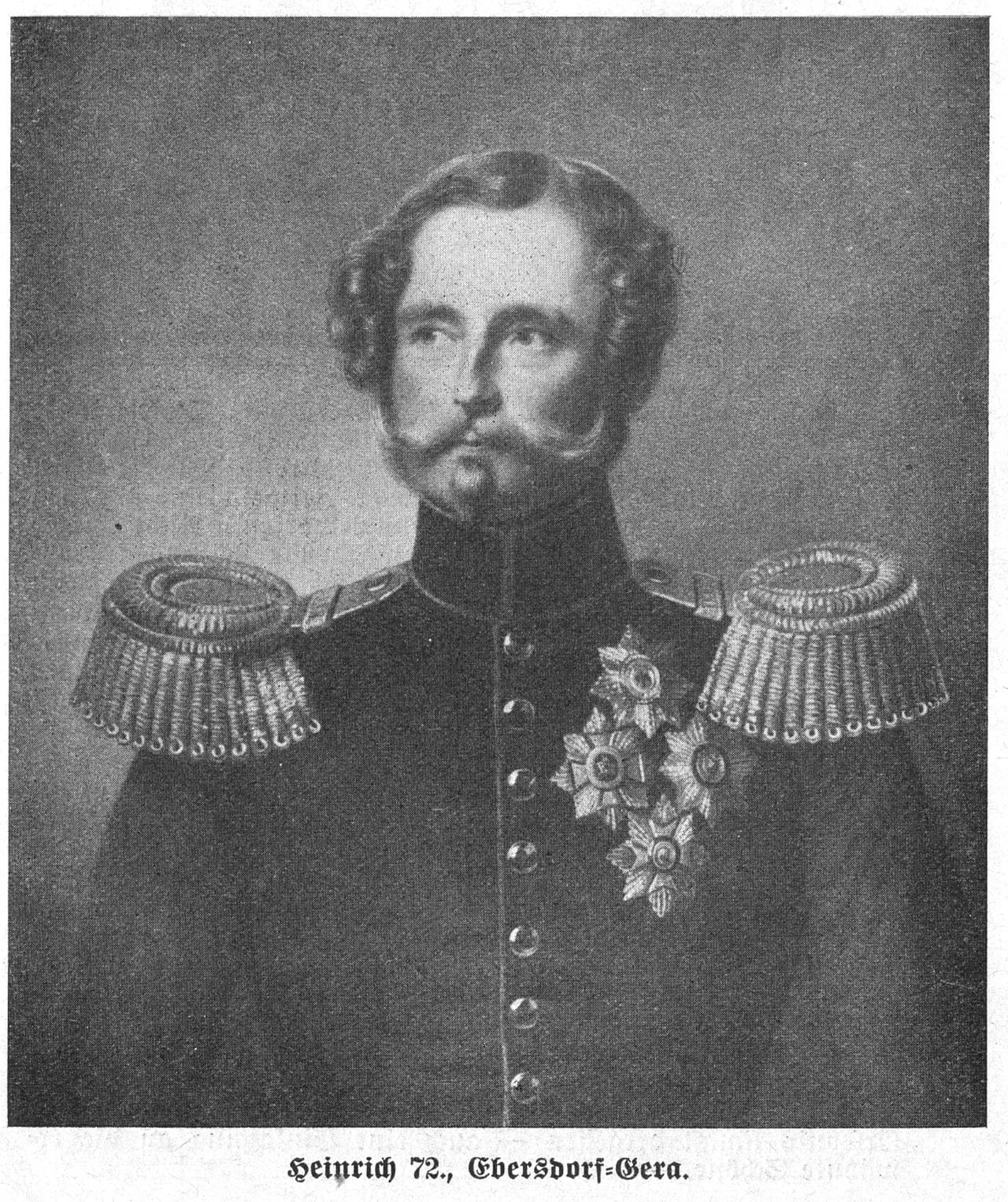 Porträt von Heinrich LXXII. (1797–1853) – Gedenkseite