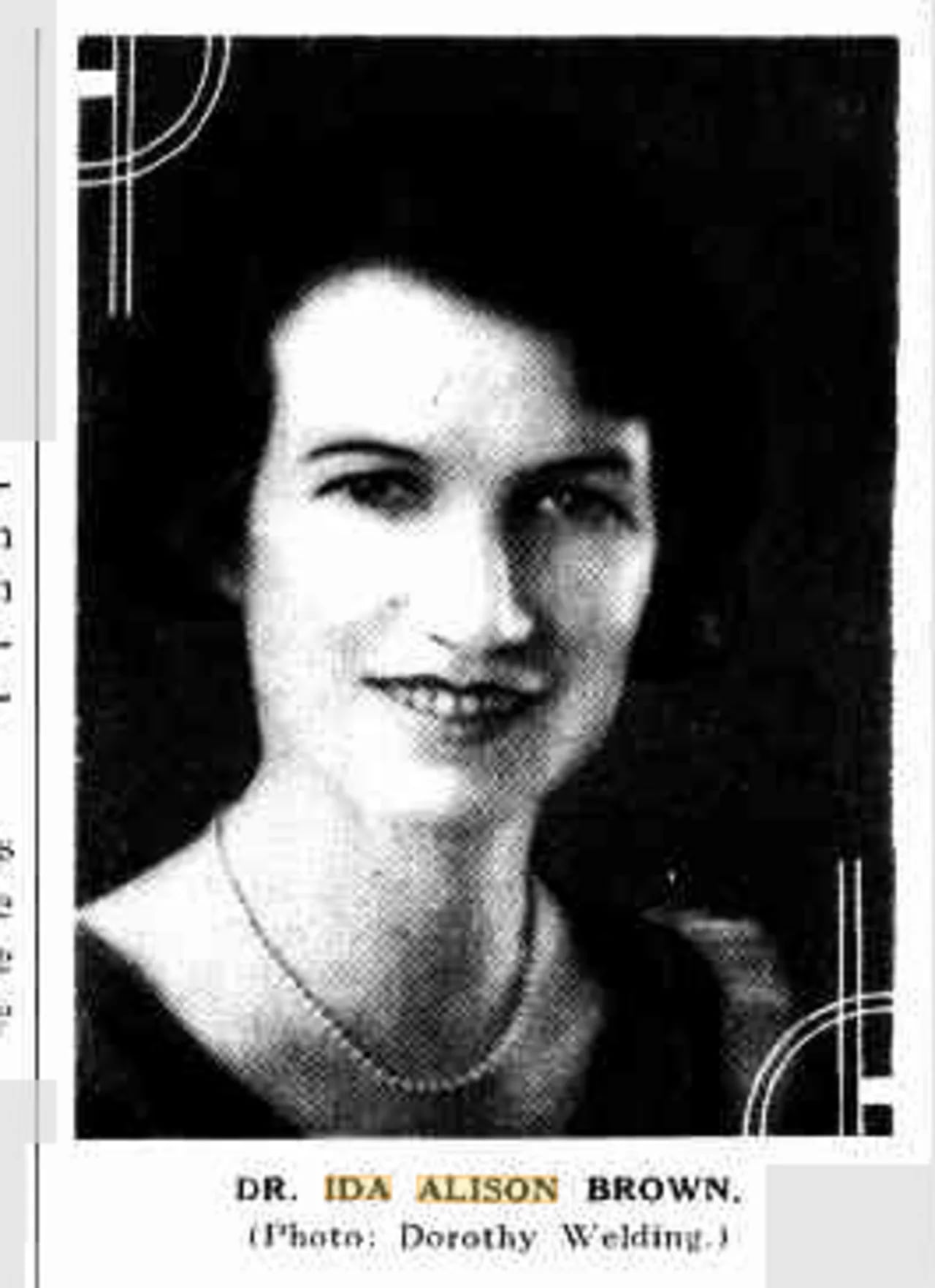 Porträt von Ida Alison Browne (1900–1976) – Gedenkseite