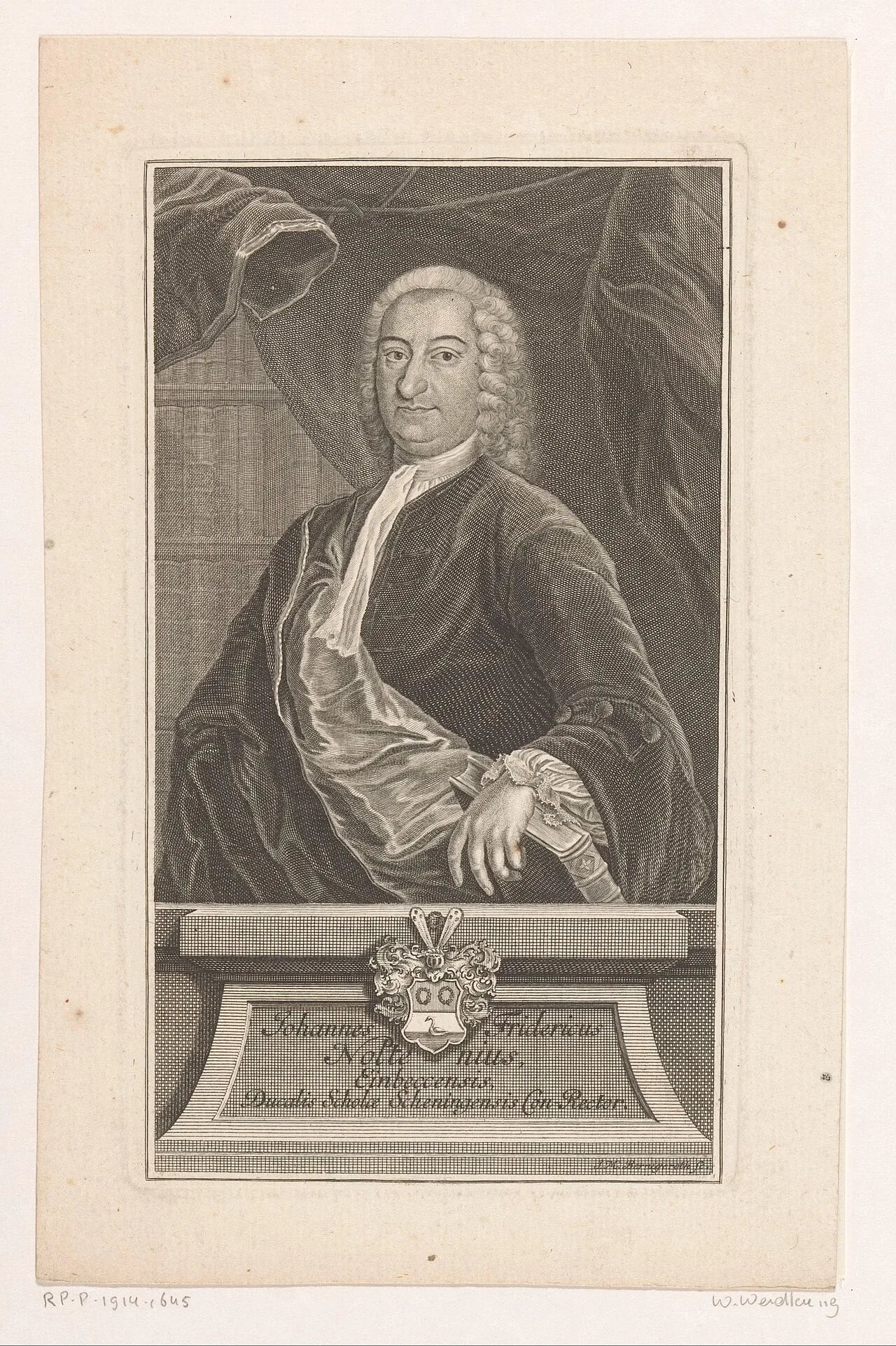 Porträt von Johann Friedrich Nolte (1694–1754) – Gedenkseite