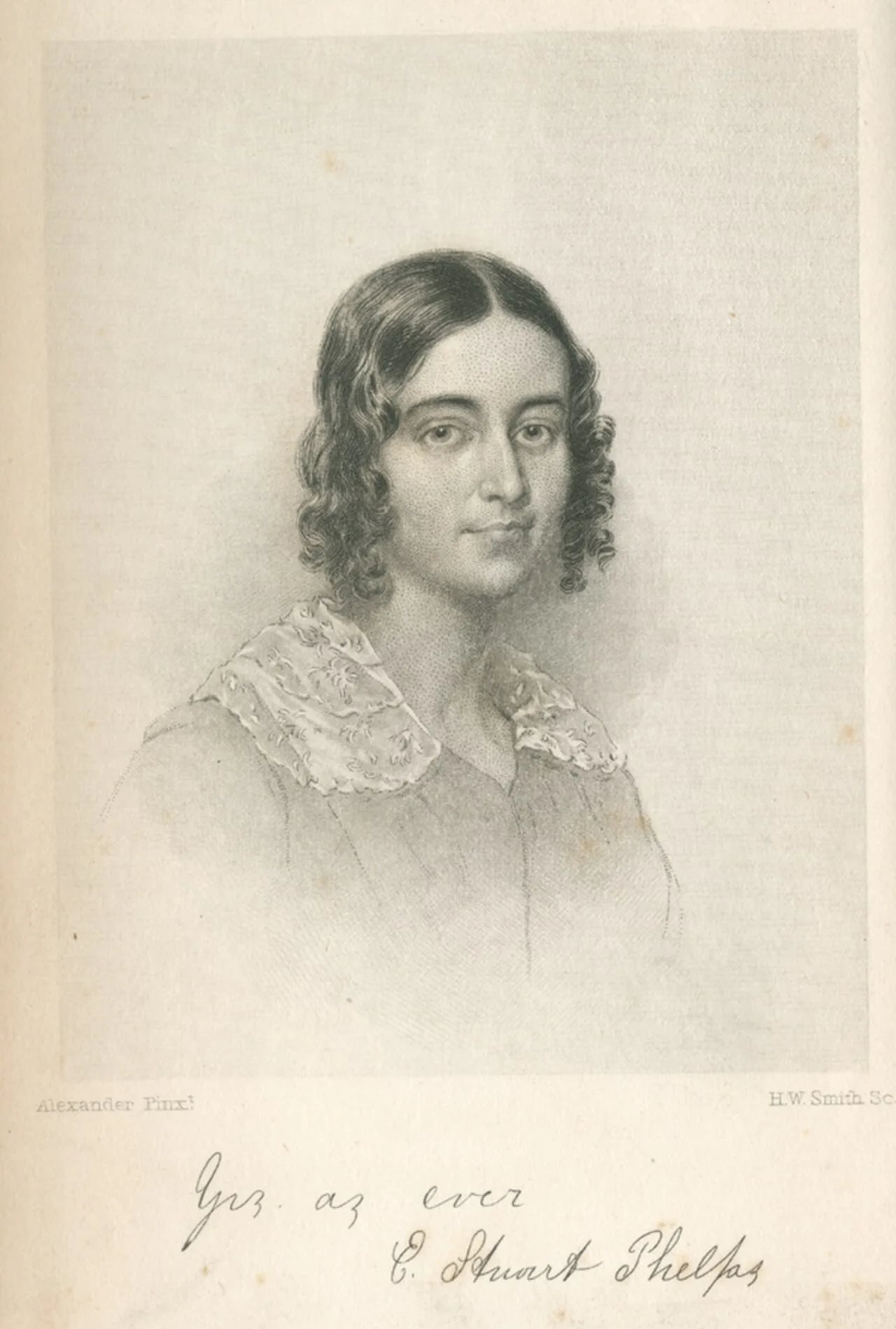 Porträt von Elizabeth Stuart Phelps (1815–1852) – Gedenkseite
