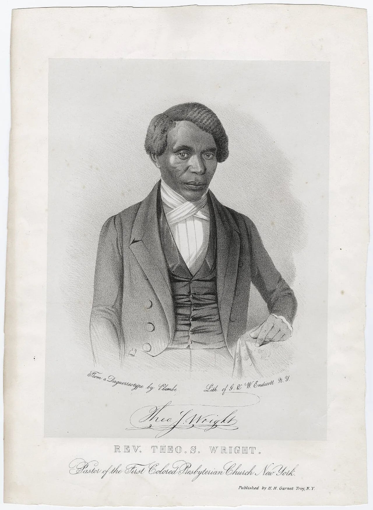 Portrait of Theodore Sedgewick Wright (1797–1847) – memorial page