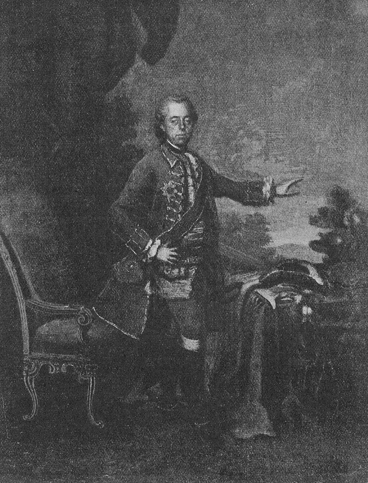Porträt von Karl Gotthelf von Hund und Altengrotkau (1722–1776) – Gedenkseite