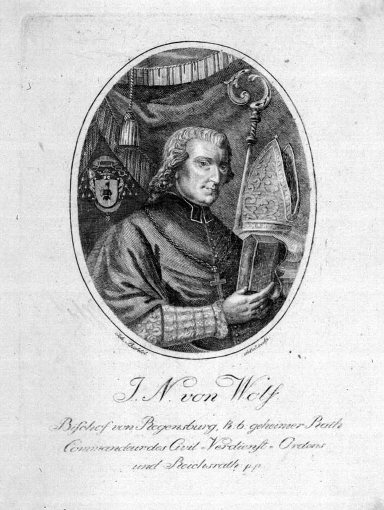 Porträt von Johann Nepomuk von Wolf (1743–1829) – Gedenkseite