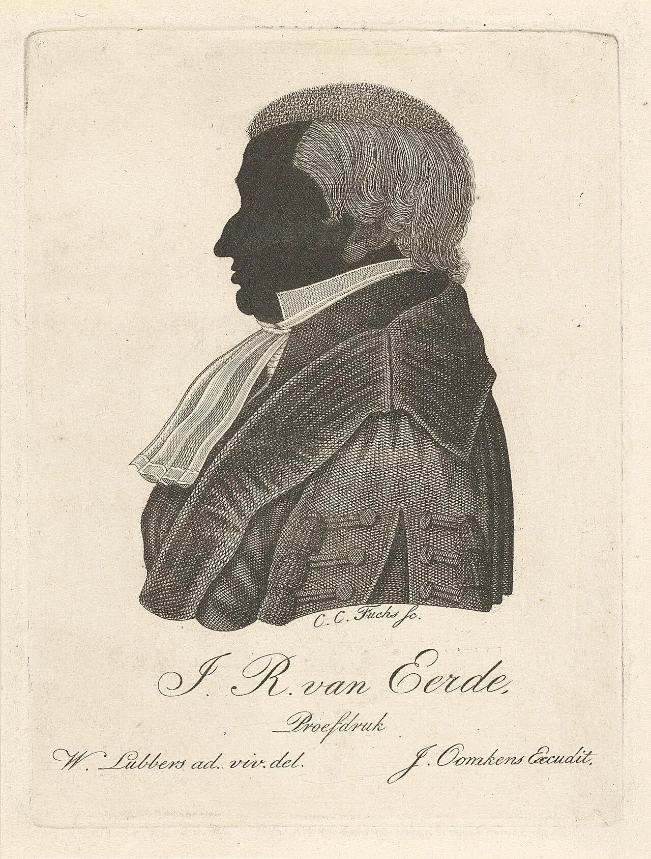 Porträt von Jan Rudolf van Eerde (1774–1835) – Gedenkseite