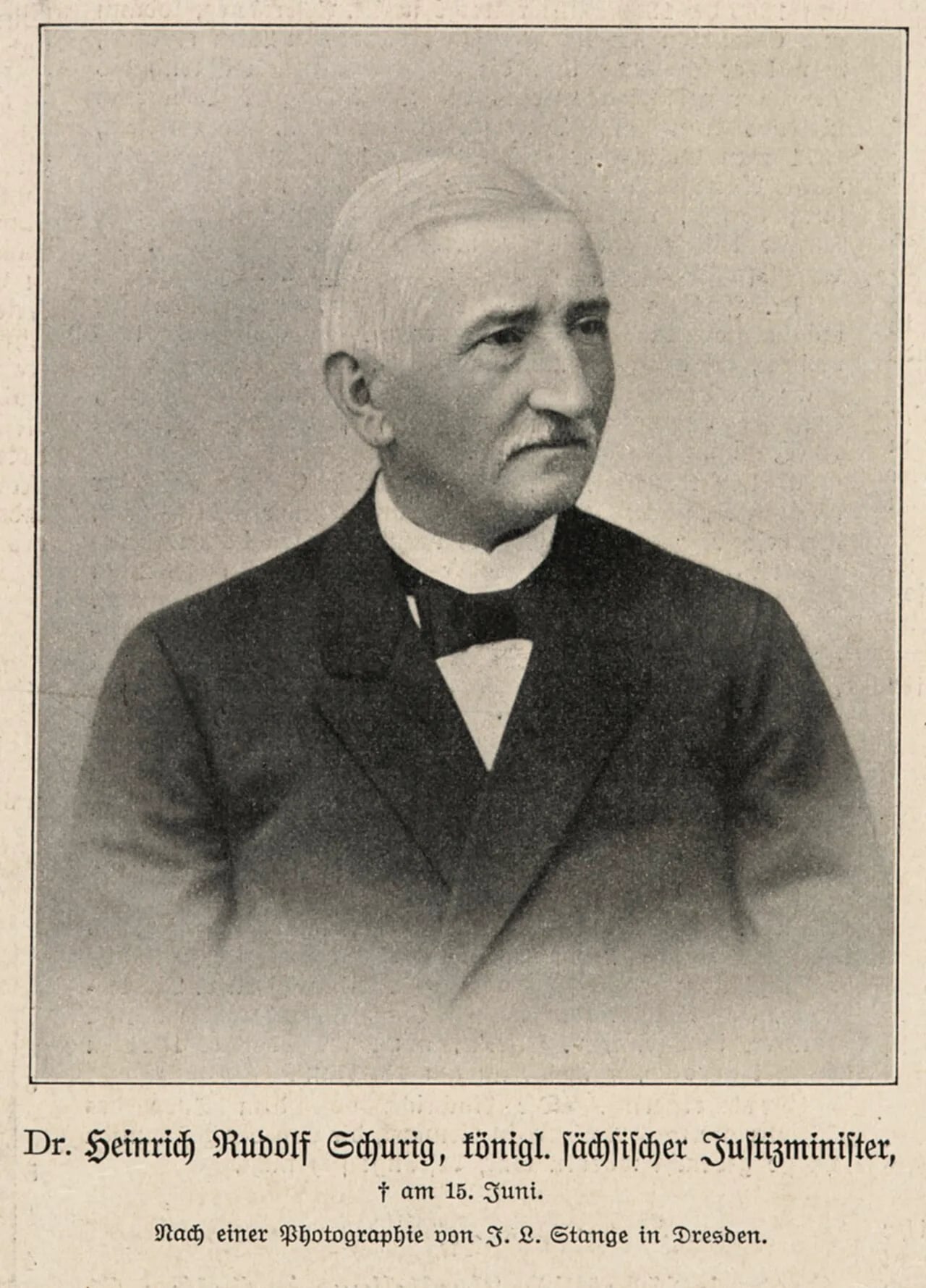 Porträt von Rudolf Schurig (1835–1901) – Gedenkseite
