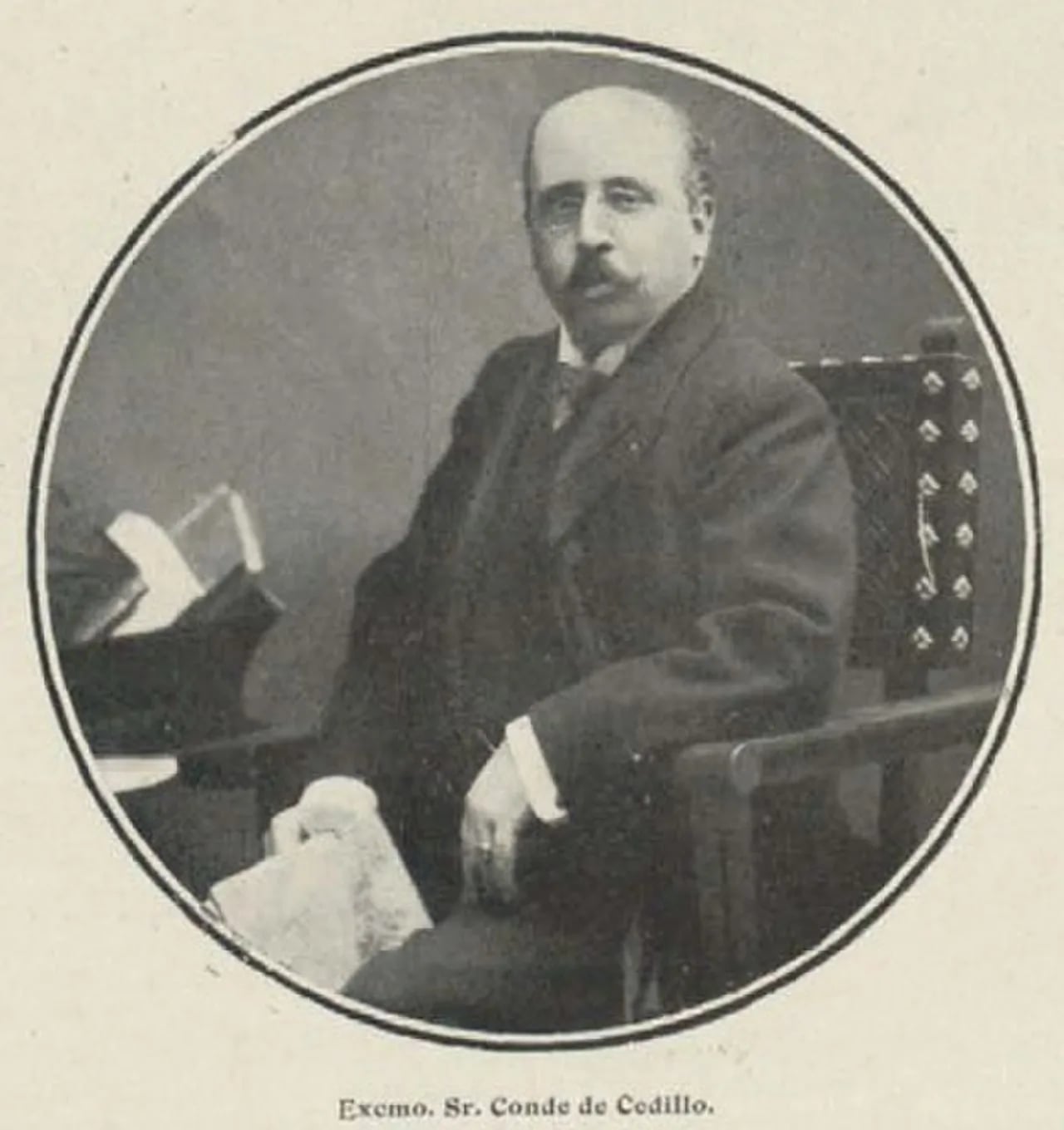 Porträt von Jeronimo Lopez de Ayala y Alvarez de Toledo (1862–1934) – Gedenkseite