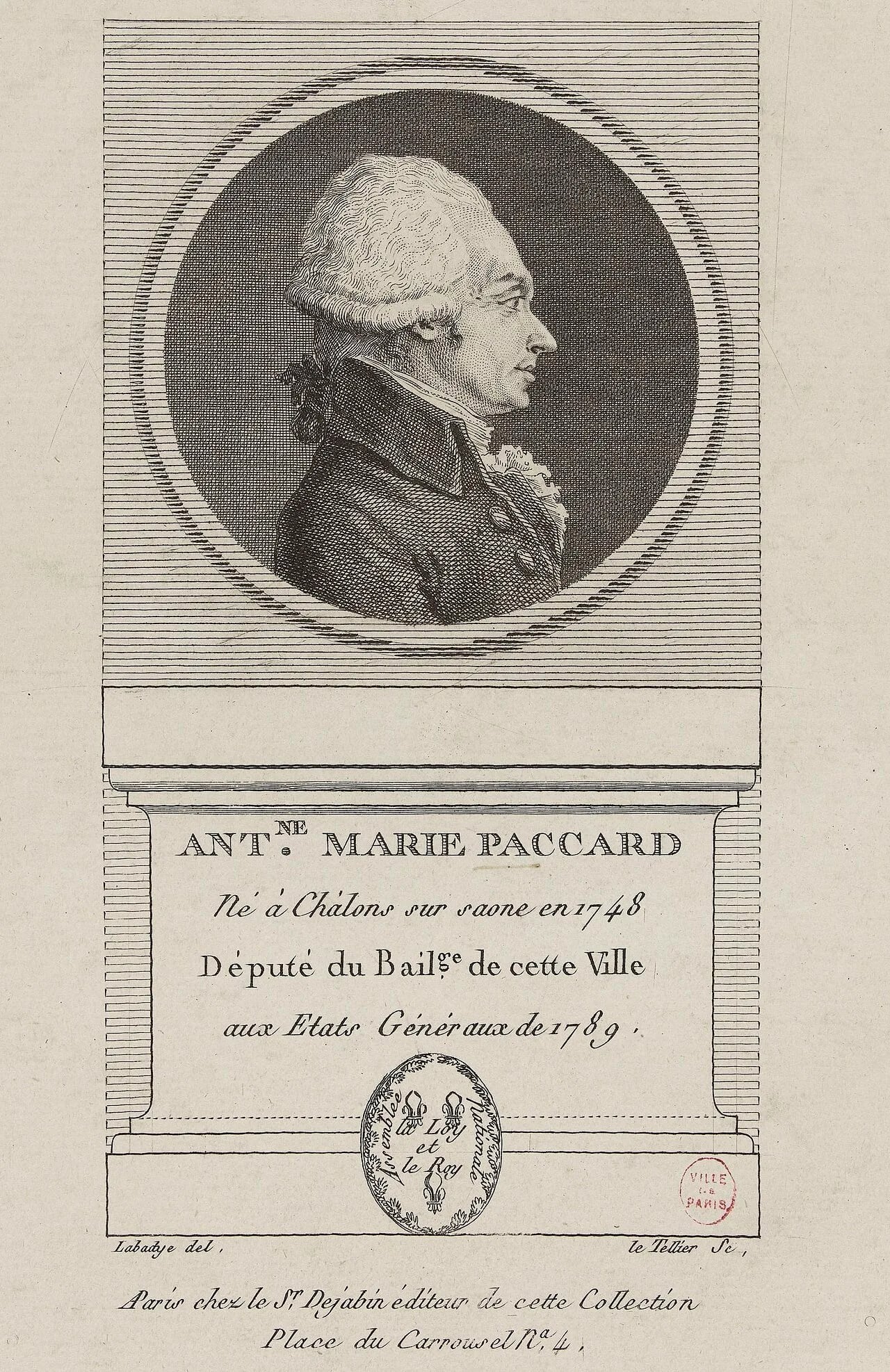 Porträt von Antoine Marie Paccard (1748–1826) – Gedenkseite