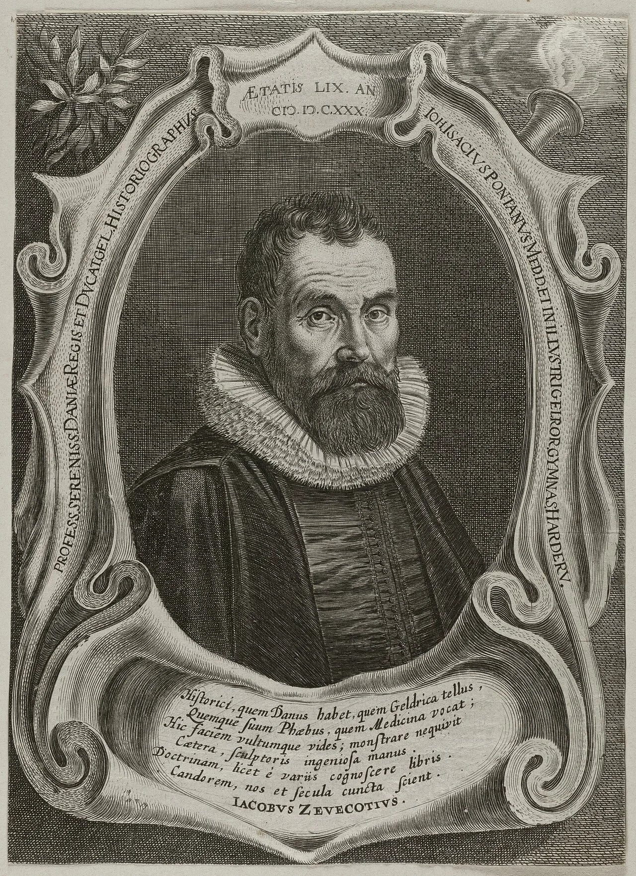Portrait of Johan Isaksson Pontanus (1571–1639) – memorial page