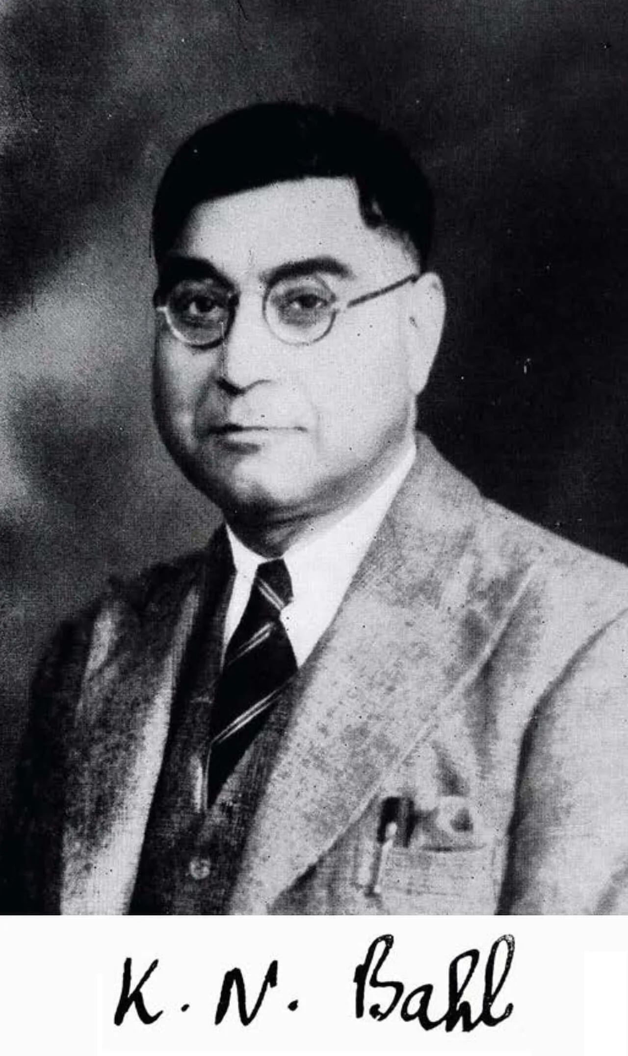 Portrait of Karm Narayan Bahl (1891–1954) – memorial page