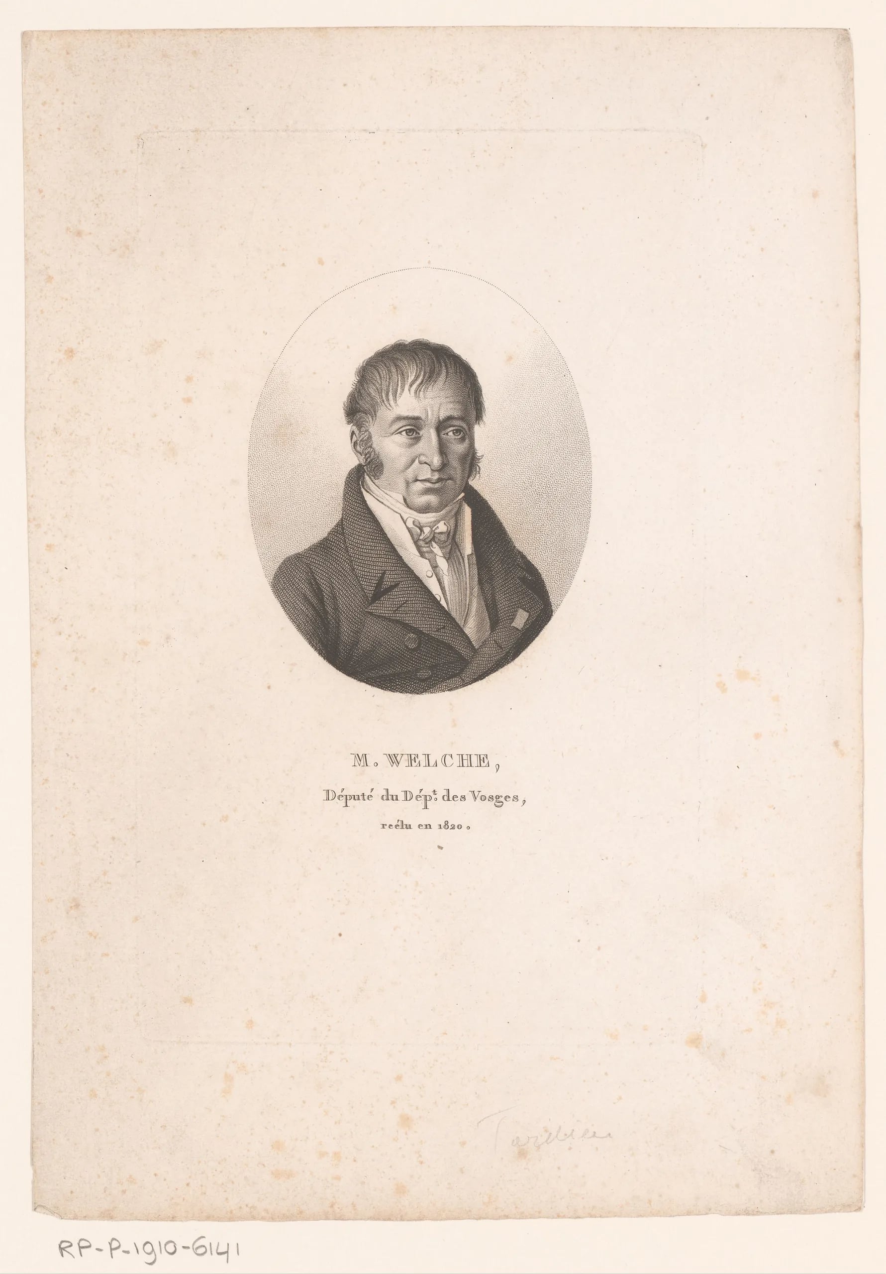 Portrait of Nicolas Welche (1769–1844) – memorial page