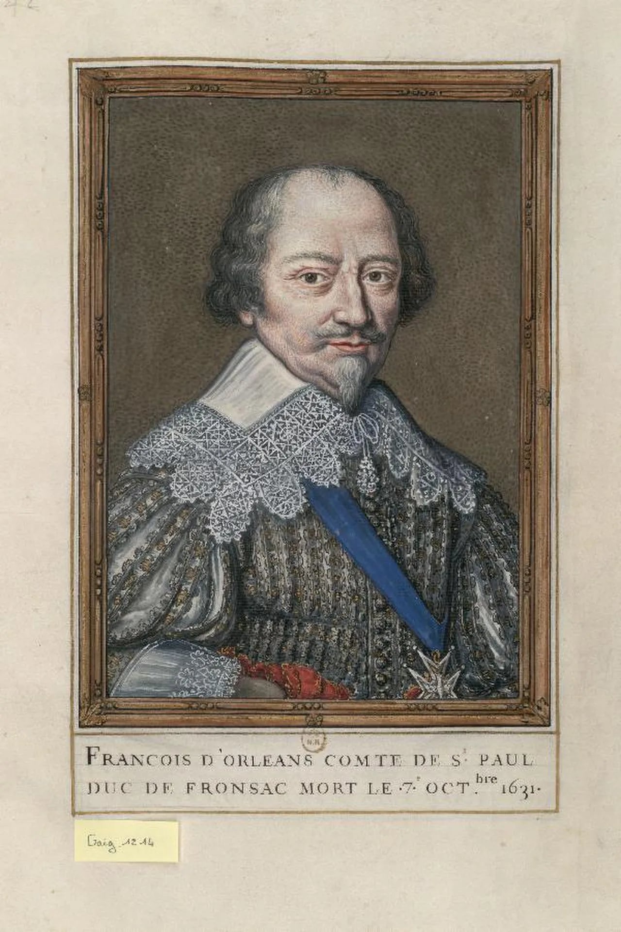 Portrait of François d’Orléans-Longueville, duc de Fronsac (1570–1631) – memorial page