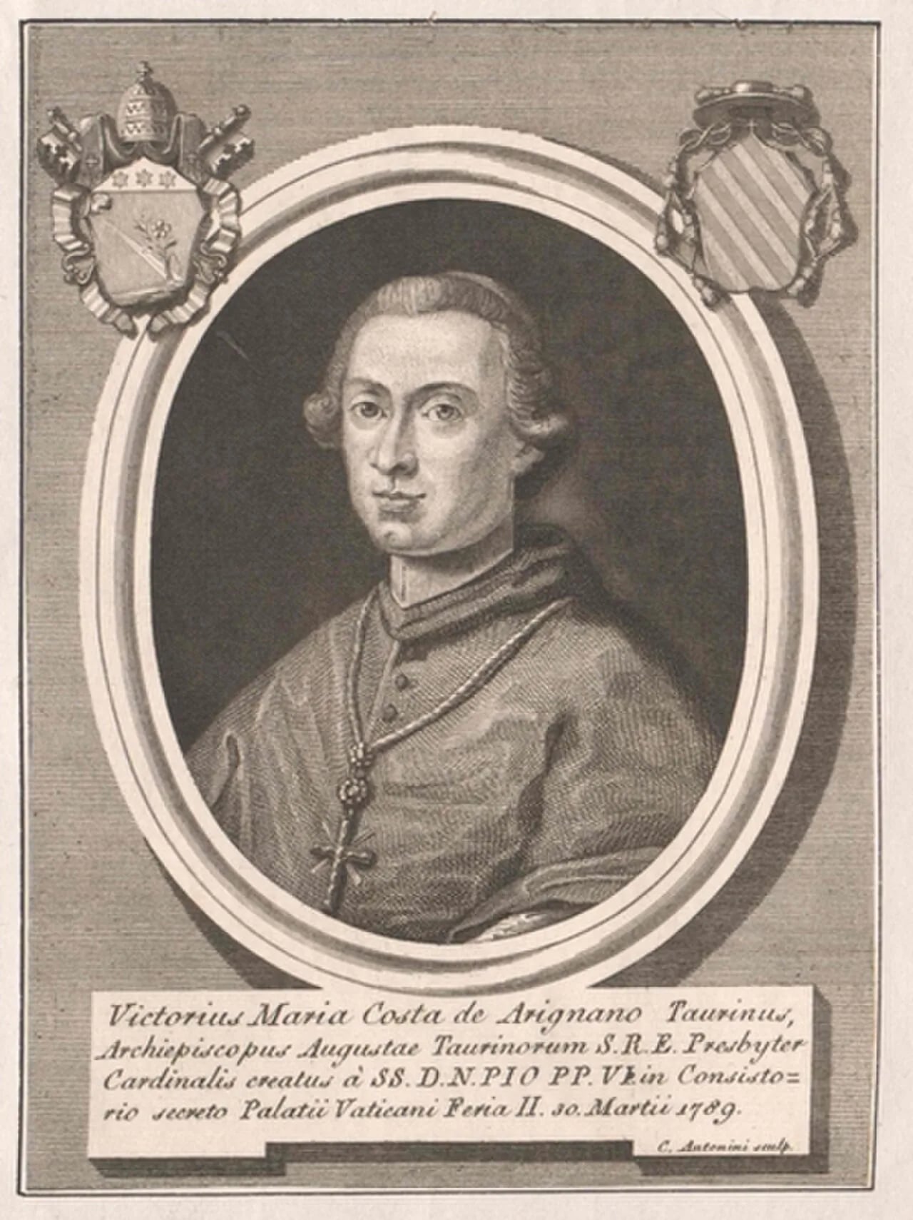 Portrait of Vittorio Maria Baldassare Gaetano Costa d'Arignano (1737–1796) – memorial page