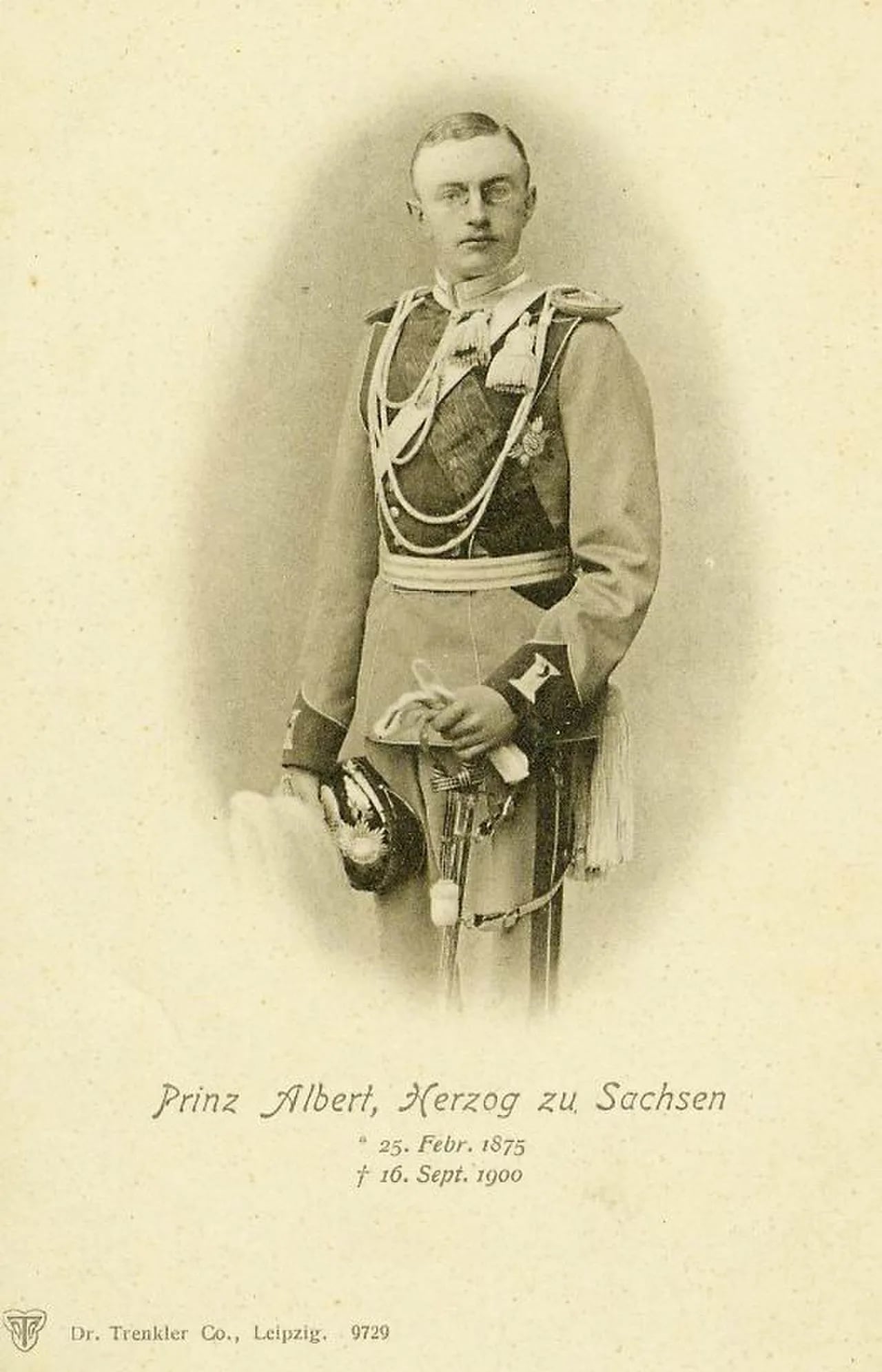 Porträt von Albert von Sachsen (1875–1900) – Gedenkseite