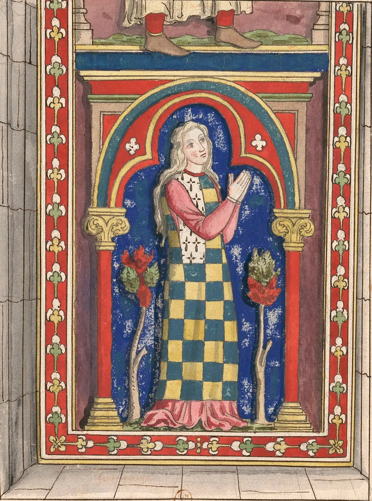 Porträt von Yolande de Bretagne (1218–1272) – Gedenkseite