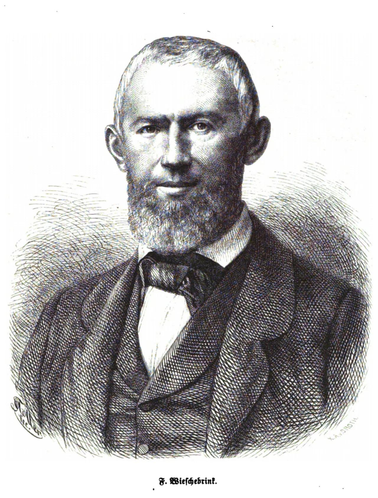 Porträt von Franz Wieschebrink (1818–1884) – Gedenkseite