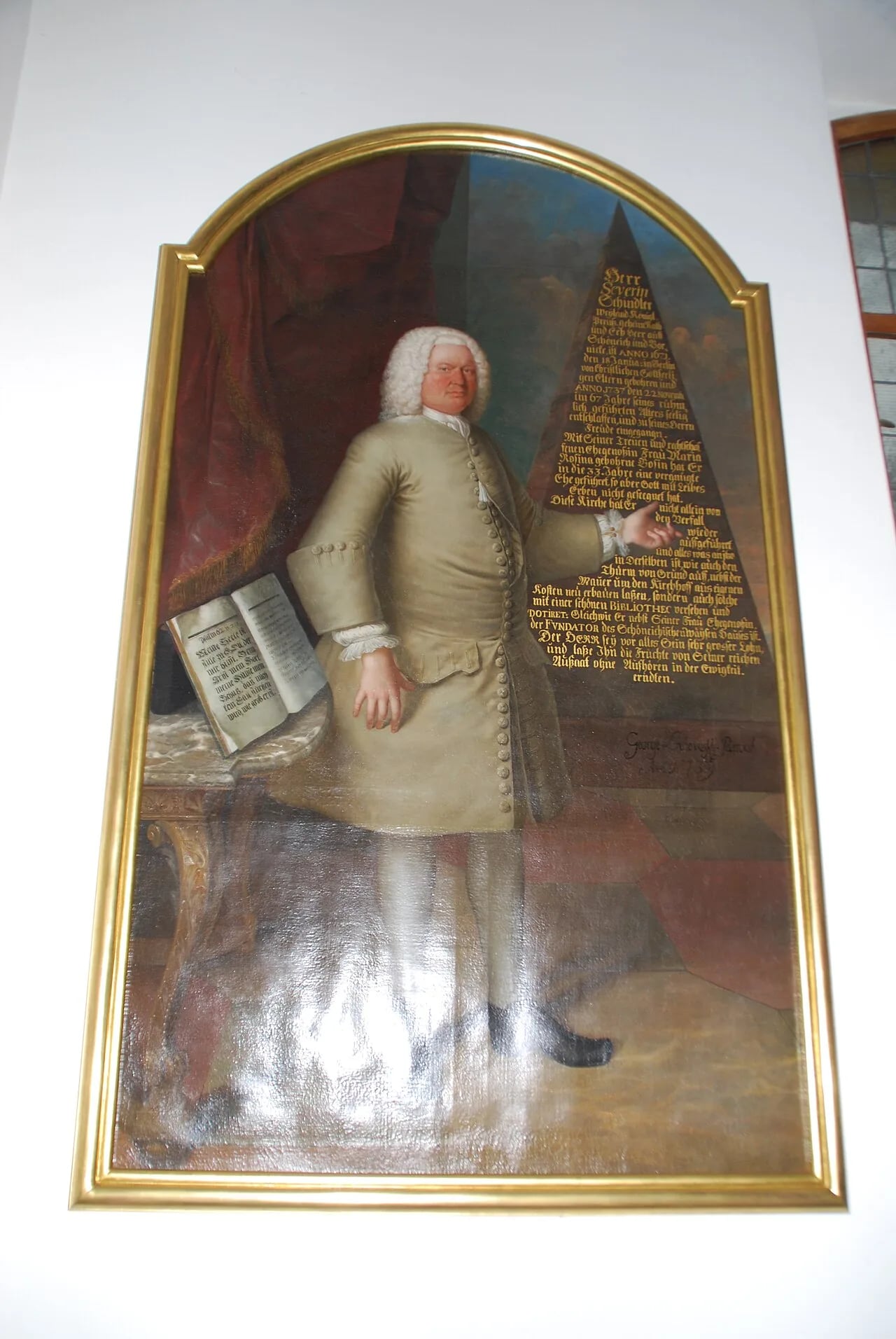 Porträt von Severin Schindler (1671–1737) – Gedenkseite