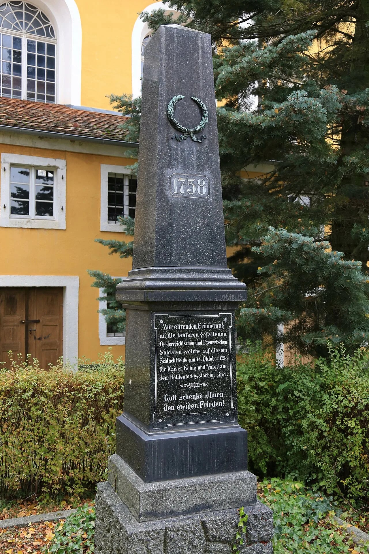 Porträt von Siegmund Moritz Wilhelm von Langen (1706–1758) – Gedenkseite