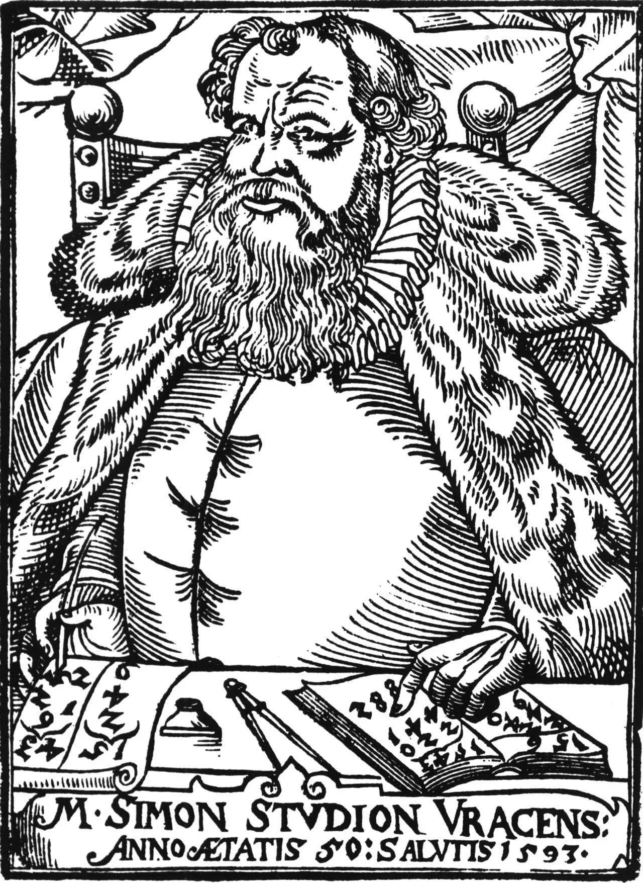 Porträt von Simon Studion (1543–1605) – Gedenkseite