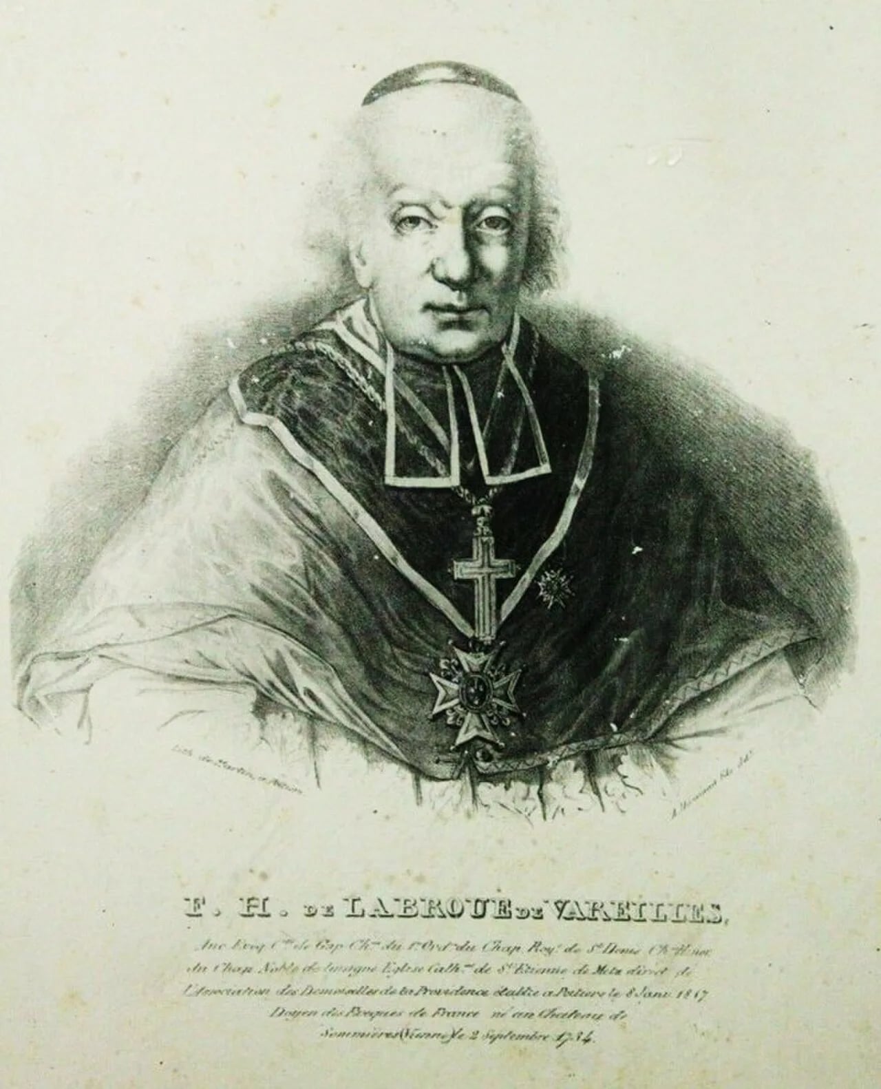 Porträt von Henri-François de La Broüe de Vareilles (1734–1831) – Gedenkseite
