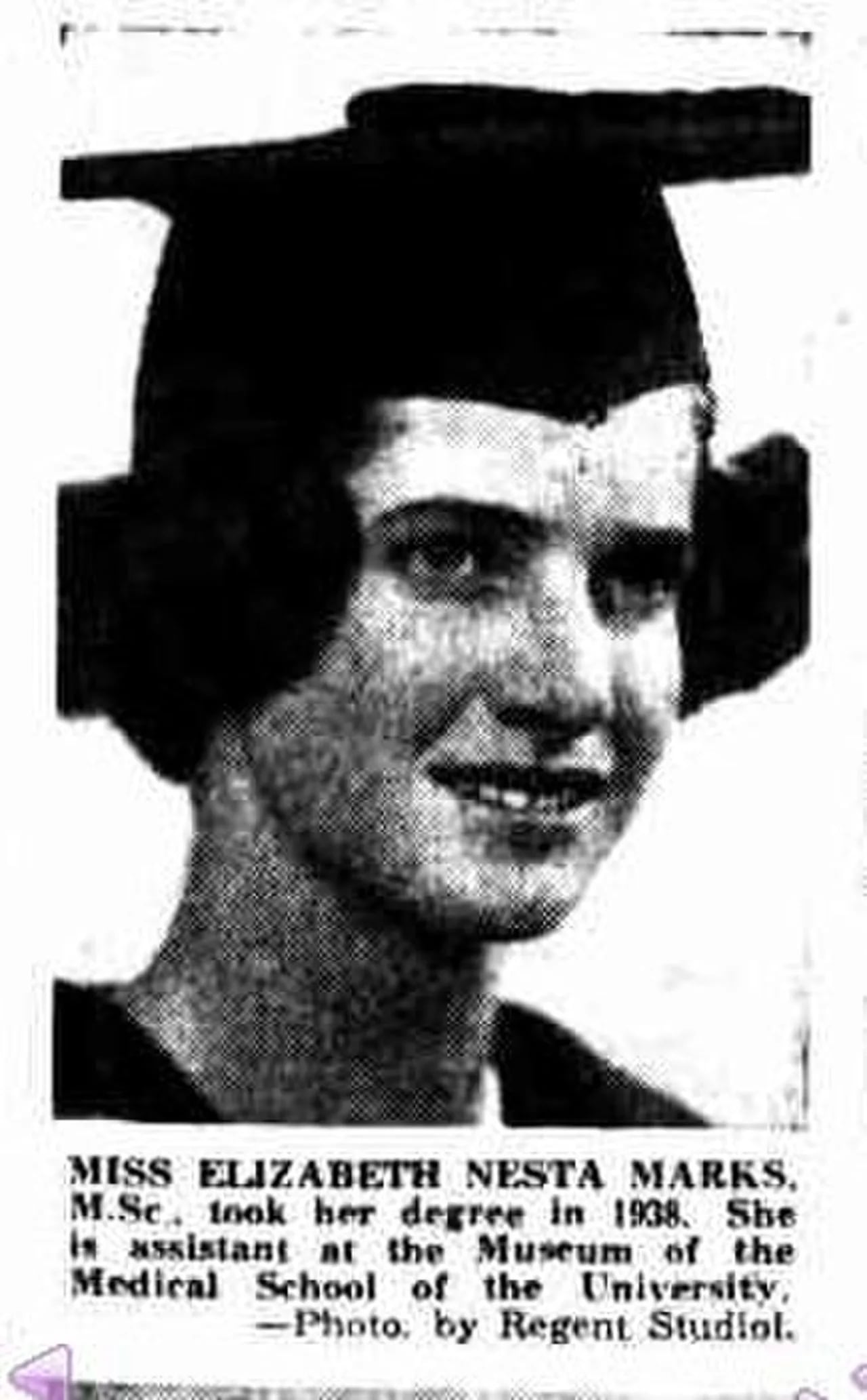Portrait of Elizabeth Nesta Marks (1918–2002) – memorial page