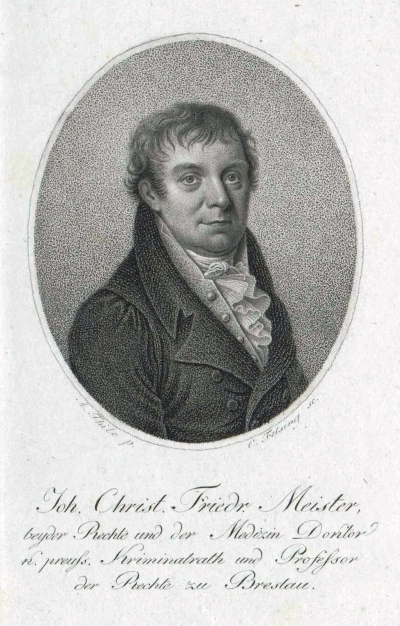 Porträt von Johann Christian Friedrich Meister (1758–1828) – Gedenkseite