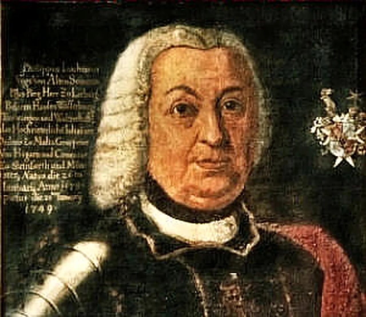 Porträt von Philipp Joachim von Prassberg (1679–1754) – Gedenkseite