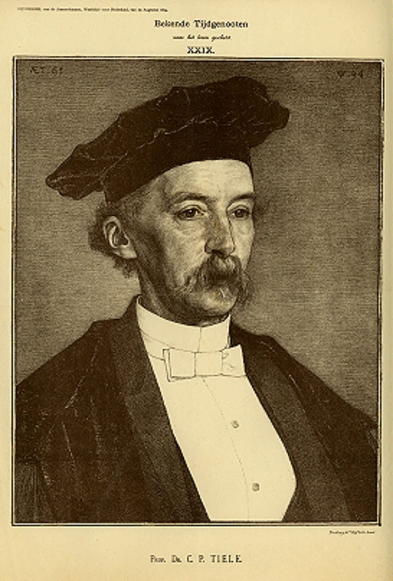 Porträt von Cornelis Petrus Tiele (1830–1902) – Gedenkseite