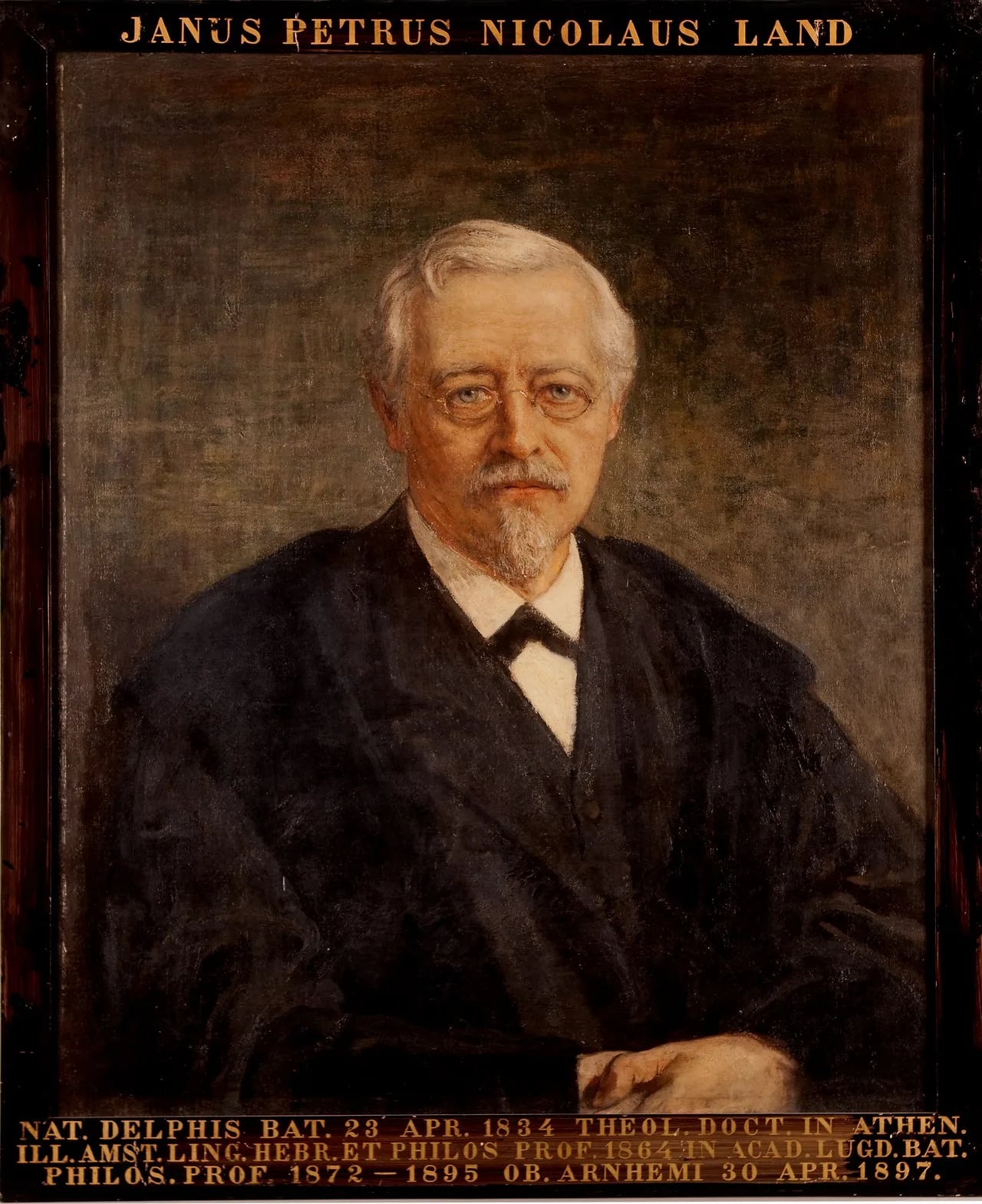 Portrait of Jan Pieter Nicolaas Land (1834–1897) – memorial page