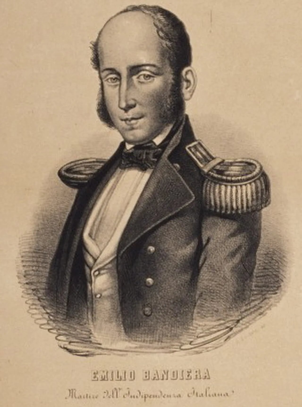 Portrait of Emilio Bandiera (1819–1844) – memorial page