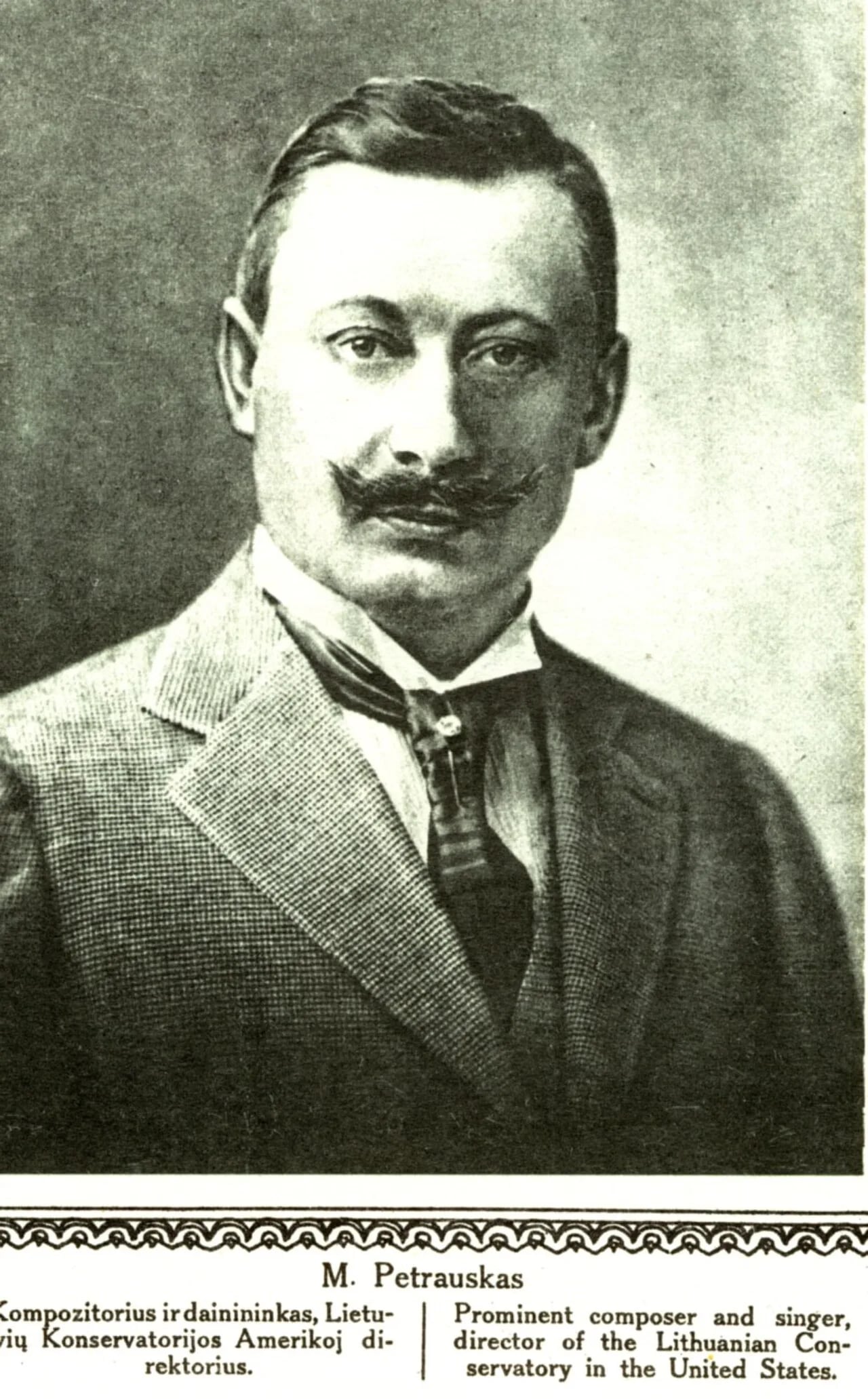 Portrait of Mikas Petrauskas (1873–1937) – memorial page