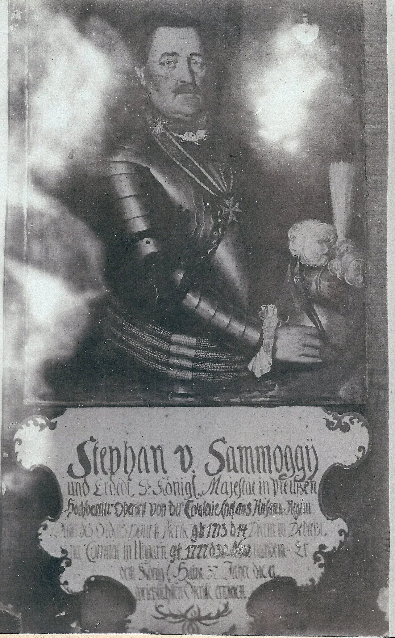 Porträt von Stephan von Somogyi (1713–1777) – Gedenkseite