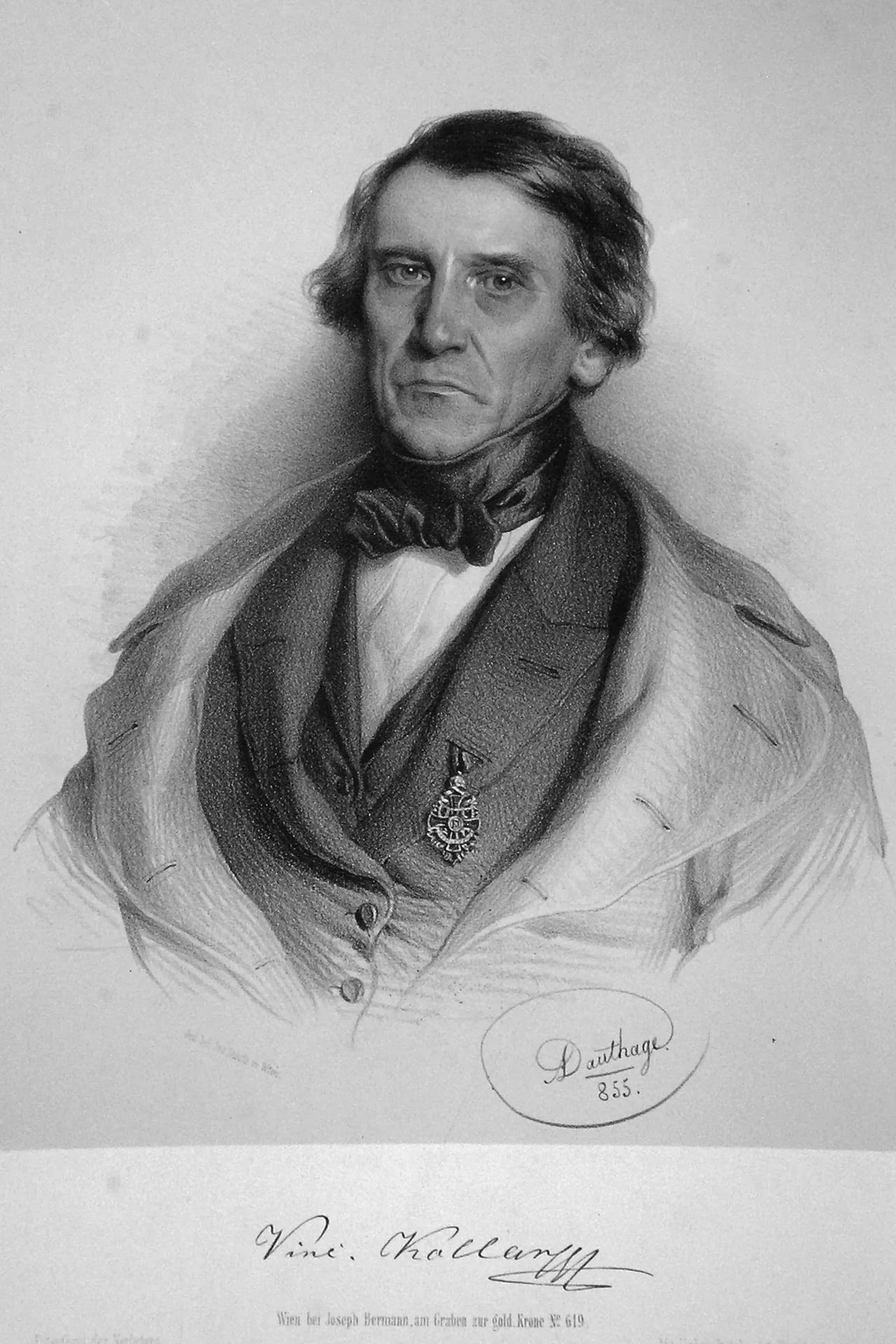 Porträt von Vincenz Kollar (1797–1860) – Gedenkseite