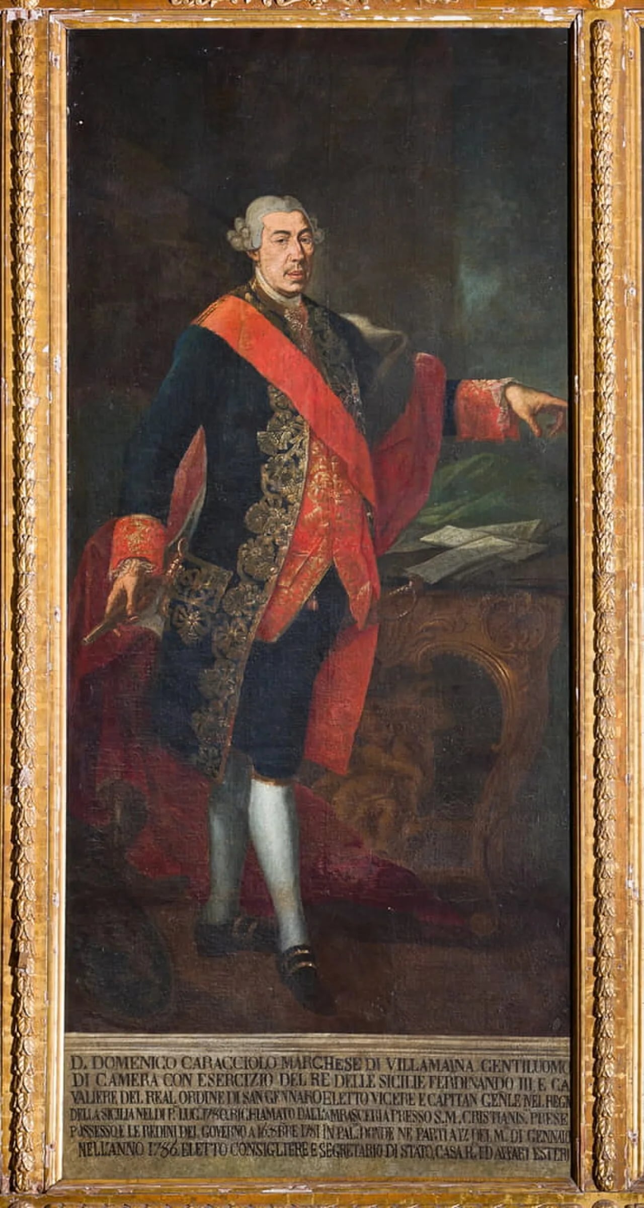 Porträt von Domenico Caracciolo (1715–1789) – Gedenkseite