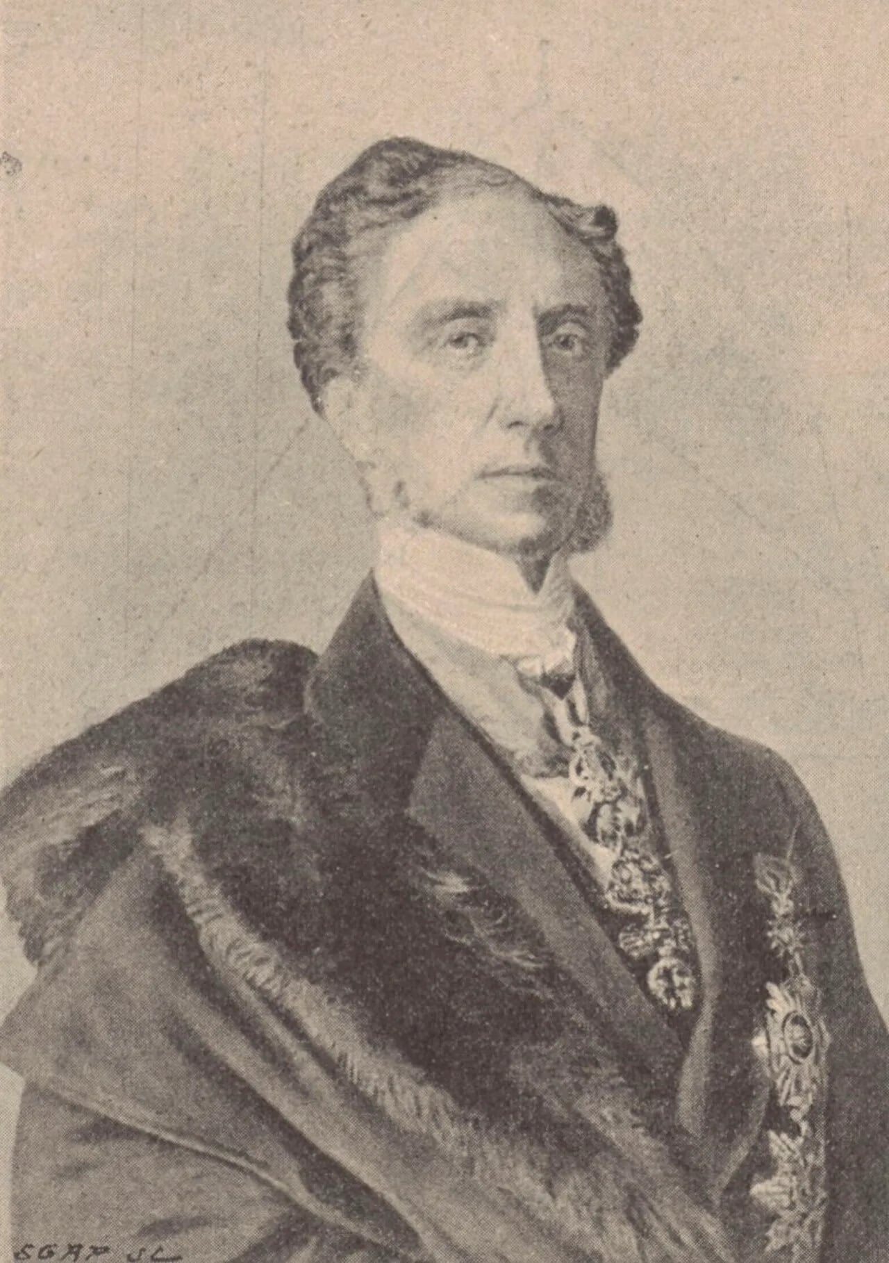 Porträt von Napoléon-Louis de Talleyrand-Périgord (1811–1898) – Gedenkseite