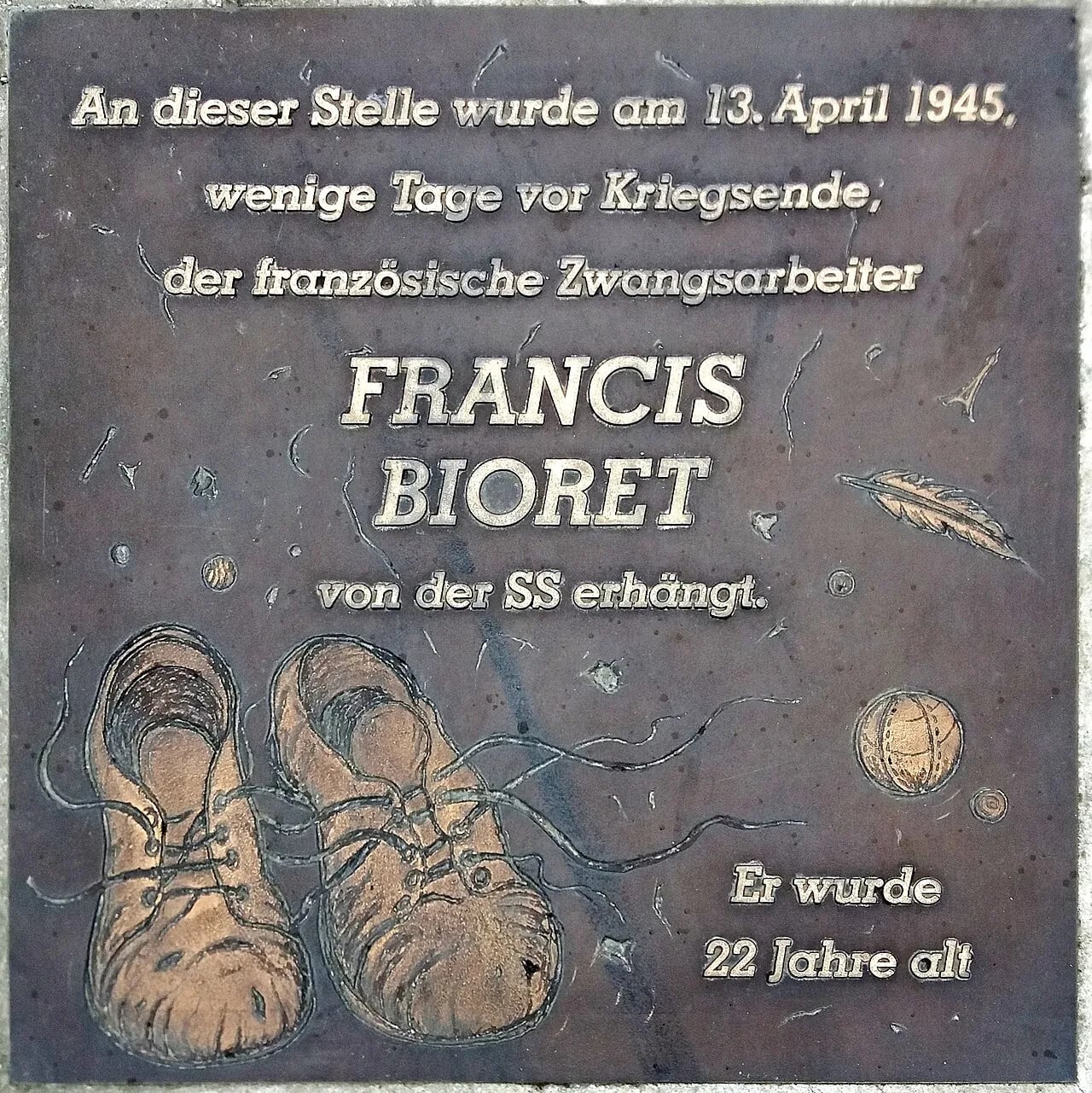 Porträt von Francis Bioret (1922–1945) – Gedenkseite