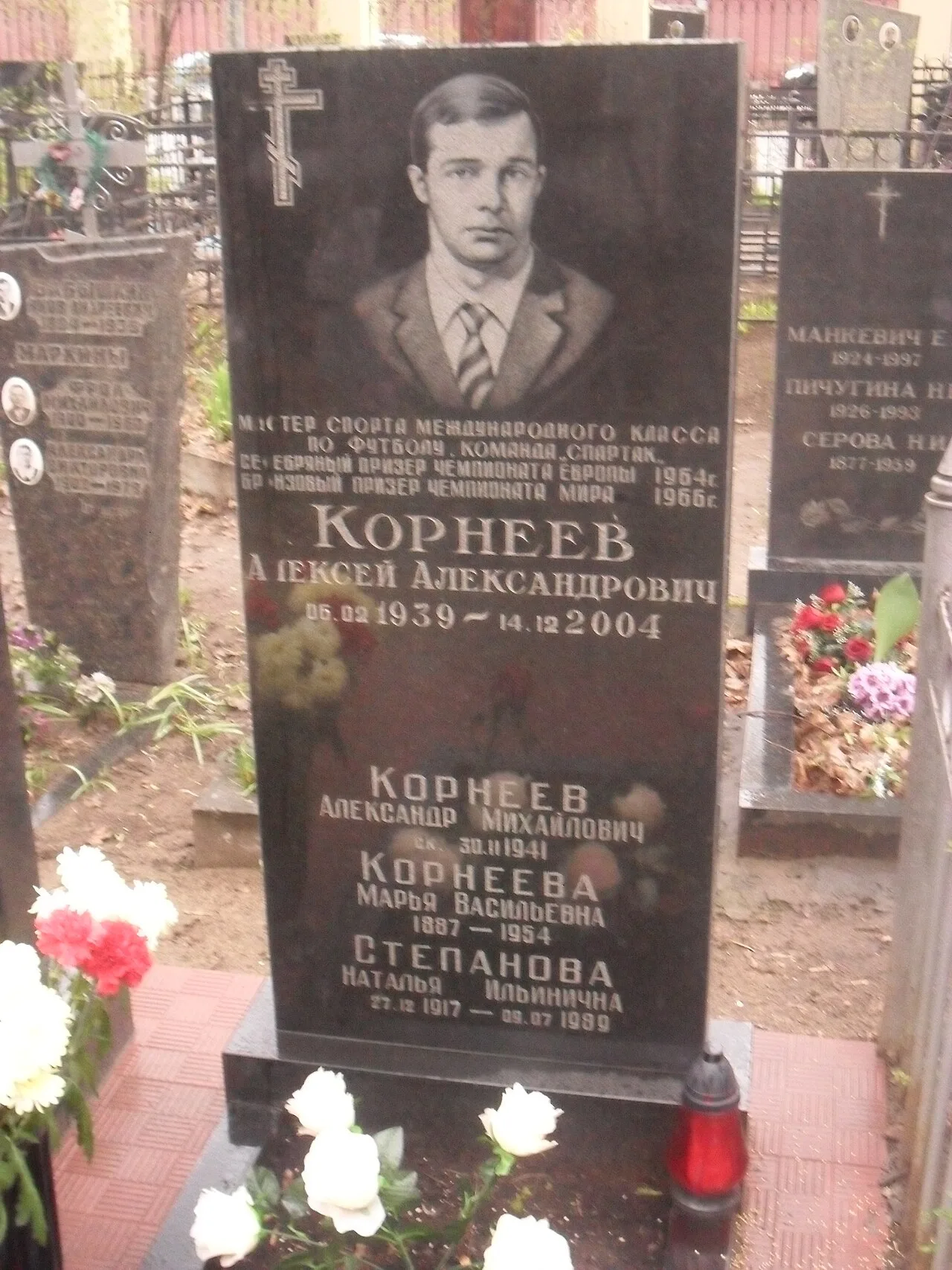 Porträt von Alexei Alexandrowitsch Kornejew (1939–2004) – Gedenkseite