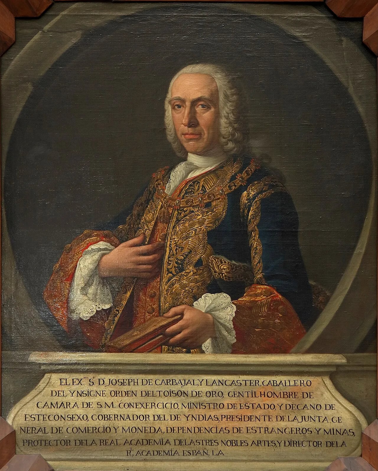 Porträt von José de Carvajal y Lancáster (1698–1754) – Gedenkseite