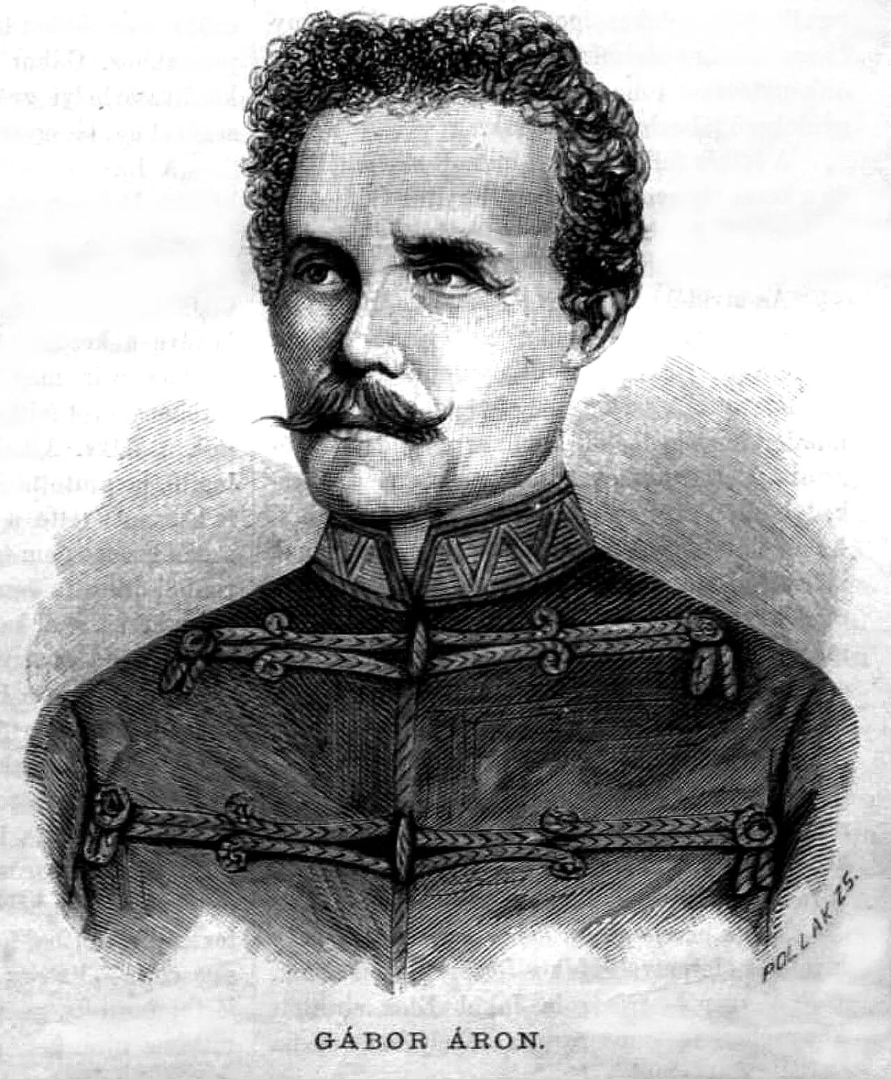 Portrait of Áron Gábor (1814–1849) – memorial page