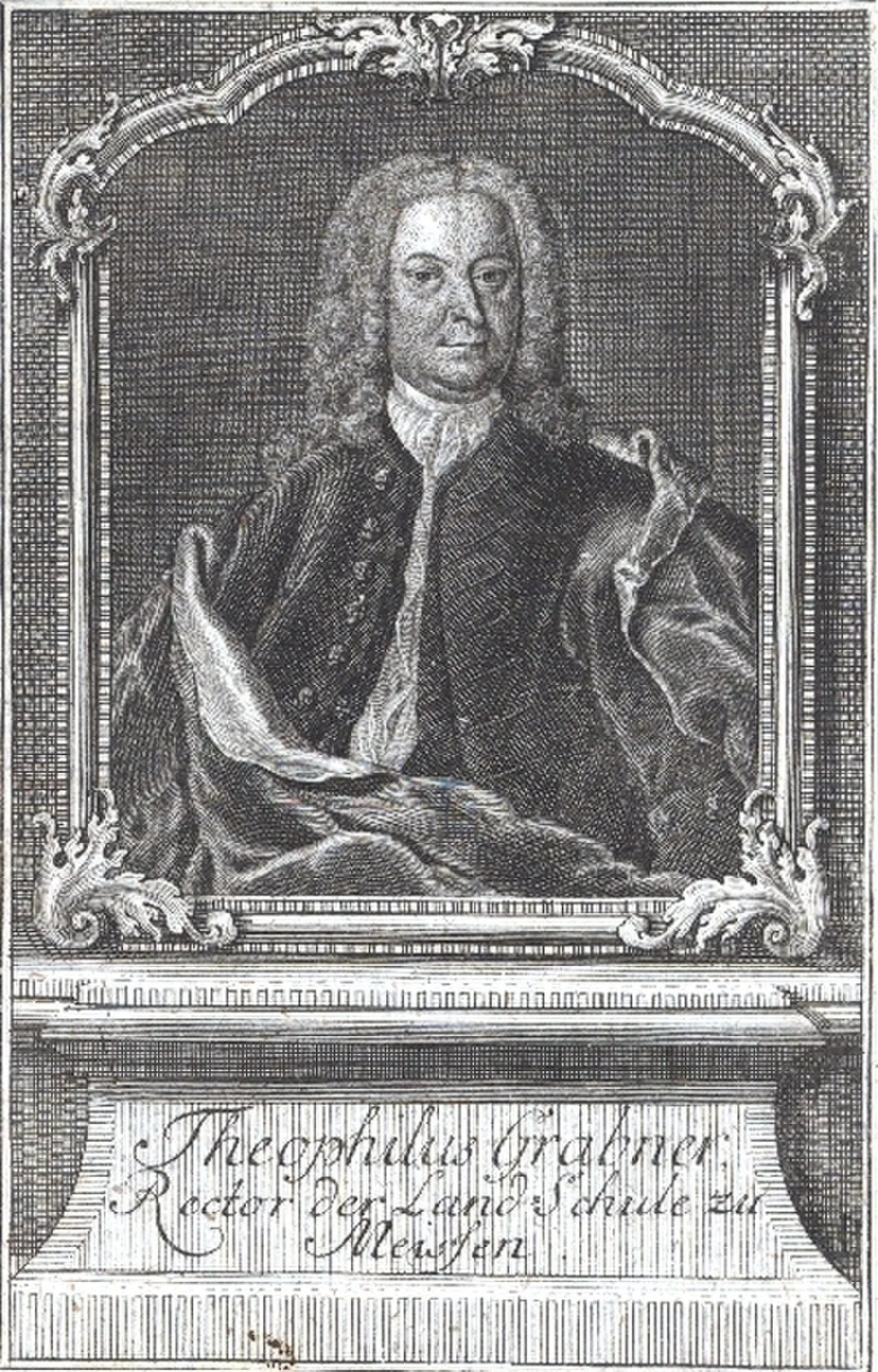 Porträt von Theophilus Grabener (1685–1750) – Gedenkseite