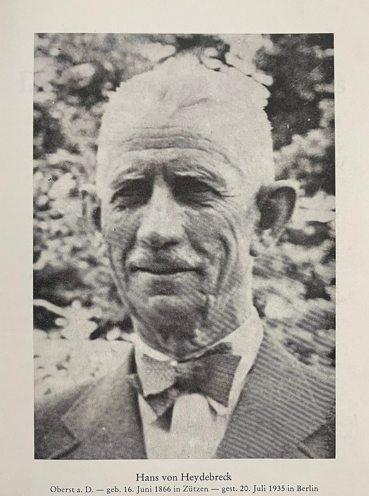Porträt von Hans von Heydebreck (1866–1935) – Gedenkseite