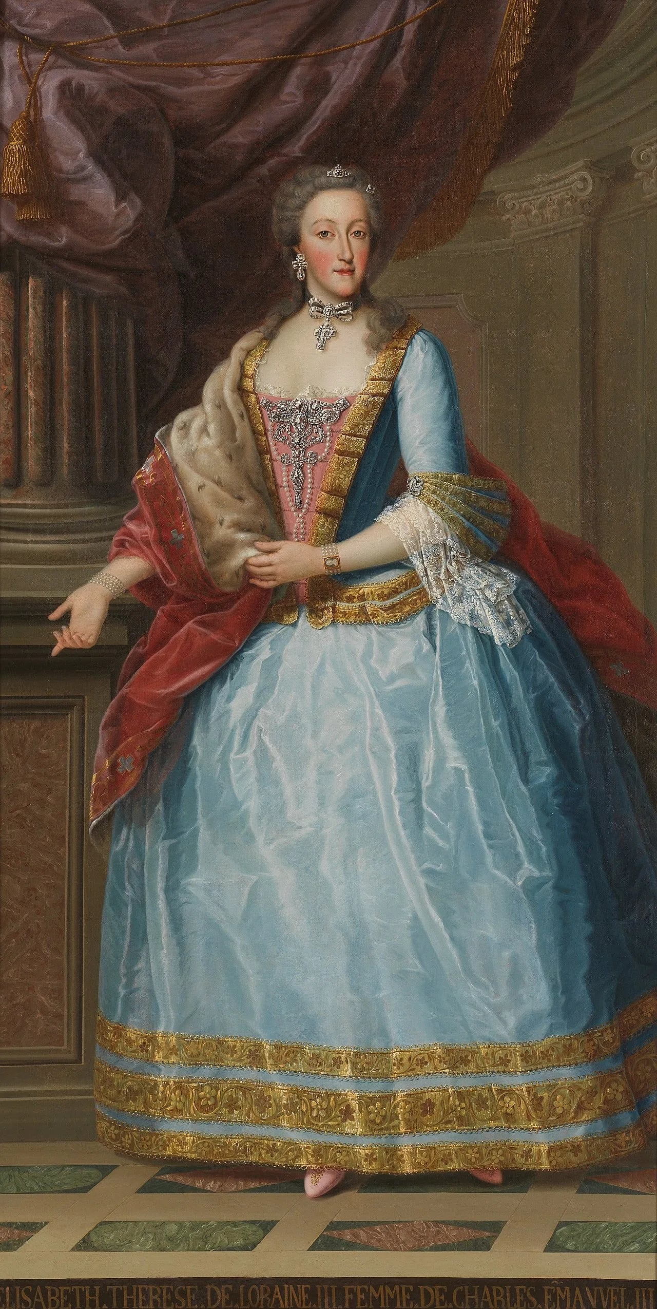 Porträt von Elisabeth Therese von Lothringen (1711–1741) – Gedenkseite