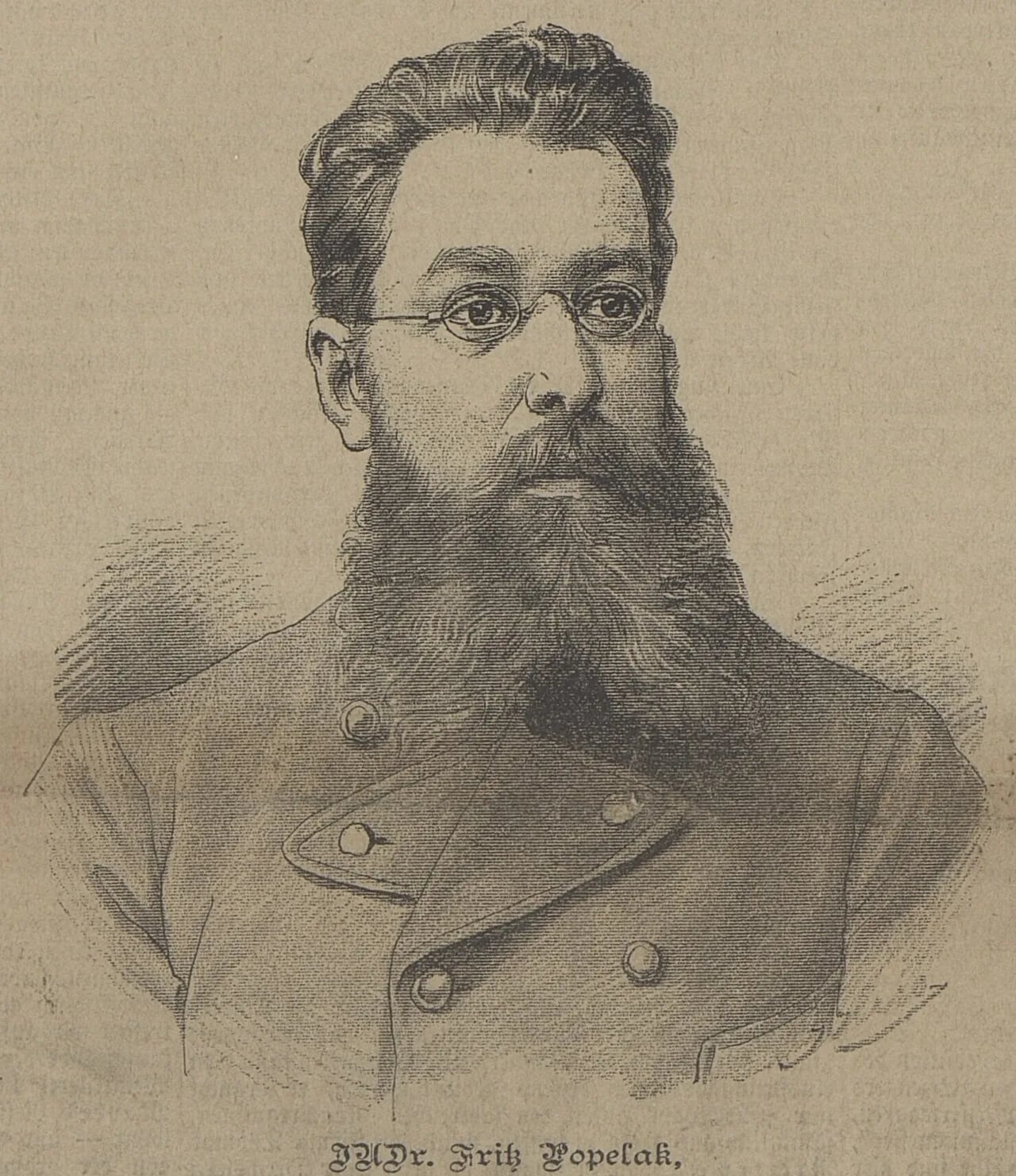 Portrait of Friedrich Popelak (1840–1904) – memorial page