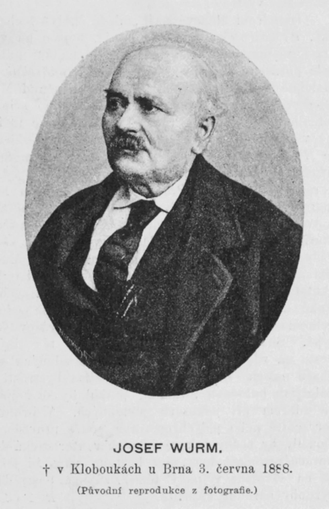 Porträt von Josef Wurm (1817–1888) – Gedenkseite