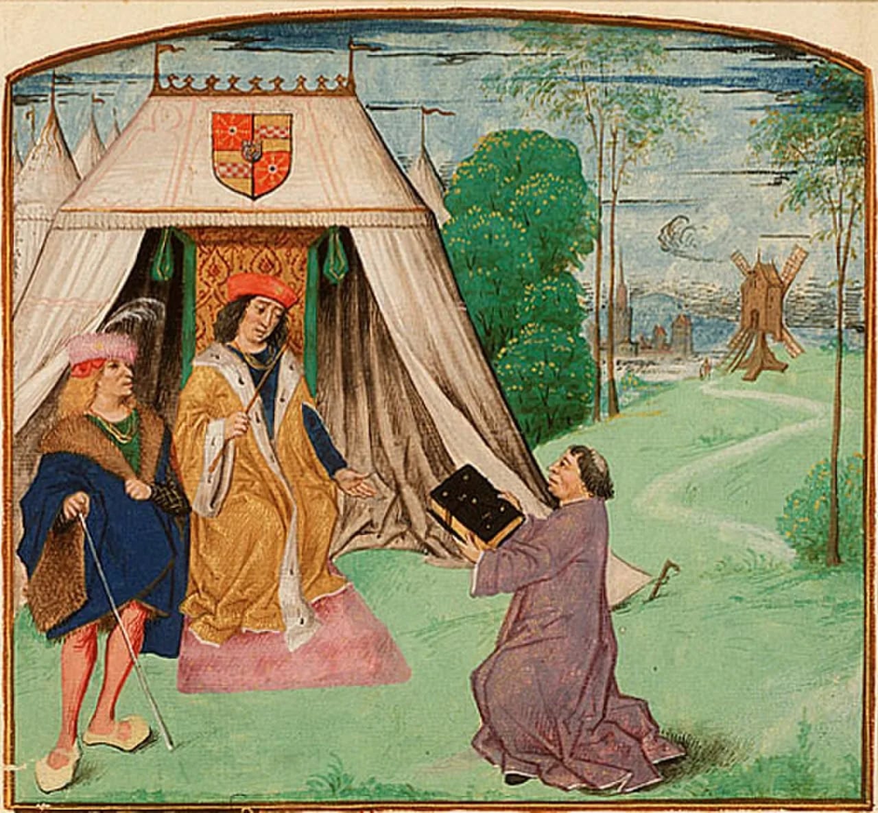 Porträt von Jean Molinet (1435–1507) – Gedenkseite