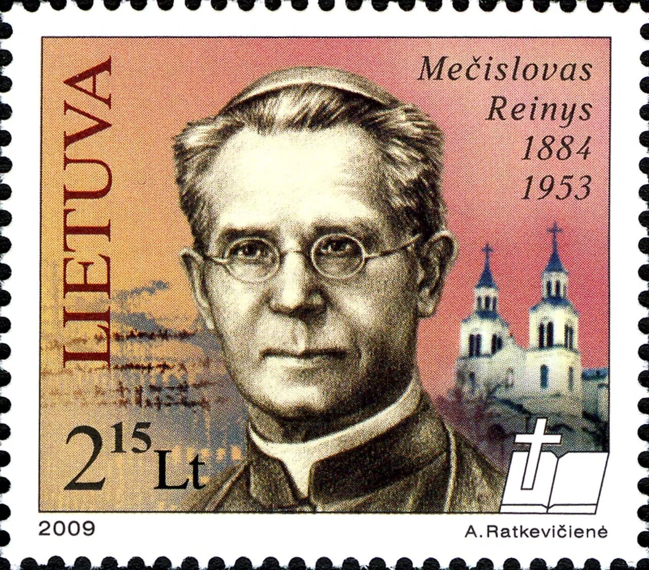 Porträt von Mečislovas Reinys (1884–1953) – Gedenkseite